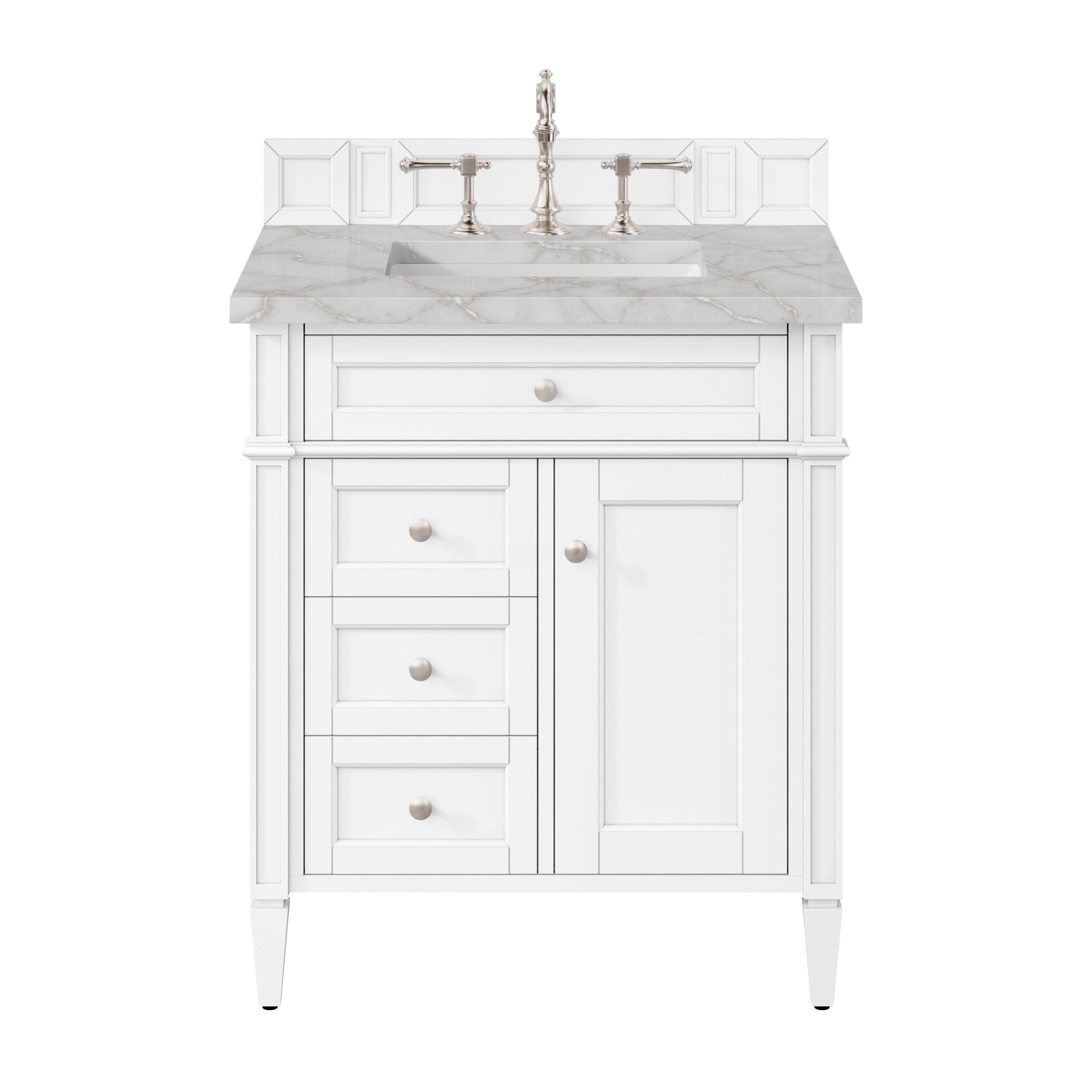 James Martin Vanities Brittany 30" Single Vanity - Bright White