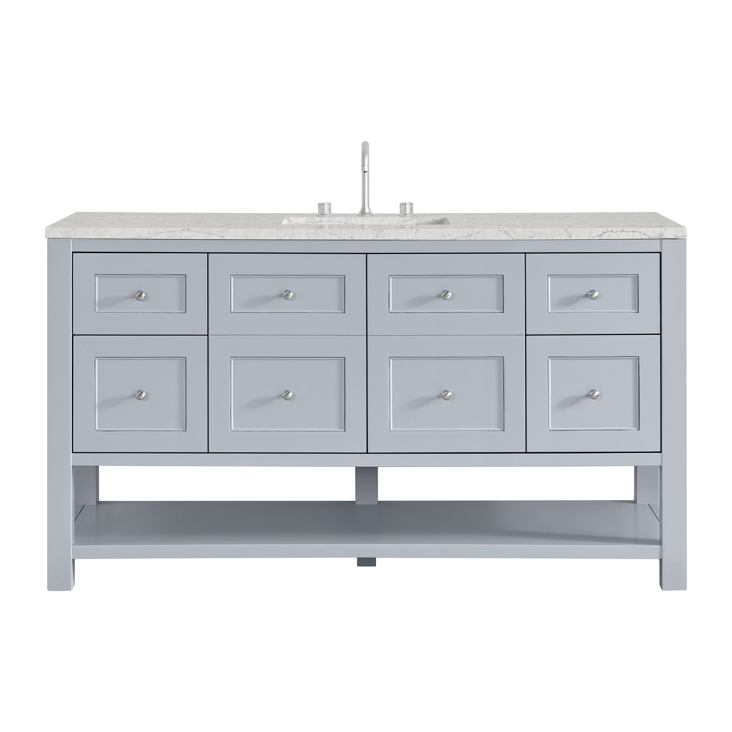 James Martin Vanities Breckenridge 60" Single Vanity - Serenity Blue