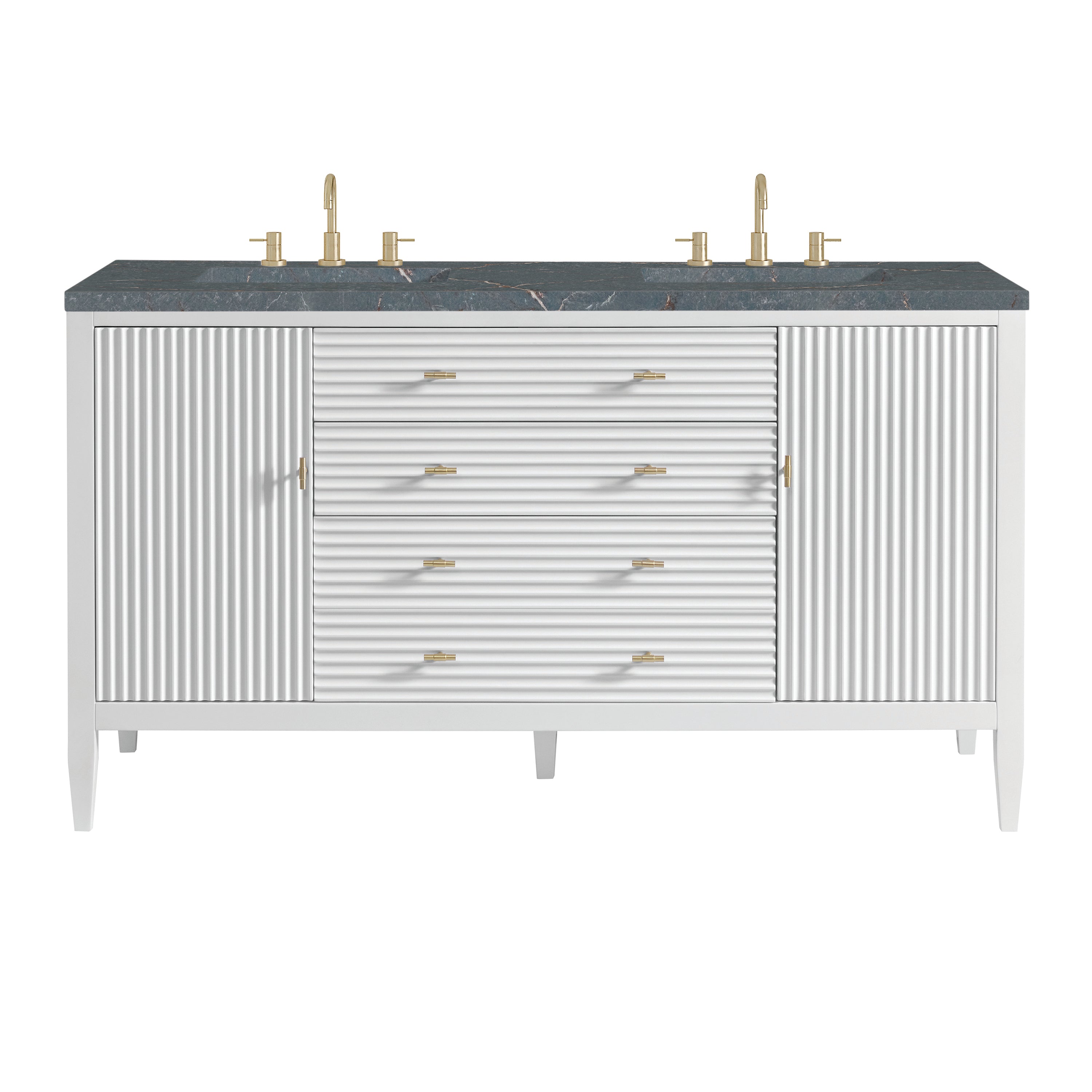 James Martin Vanities Myrrin 60" Double Vanity - Bright White