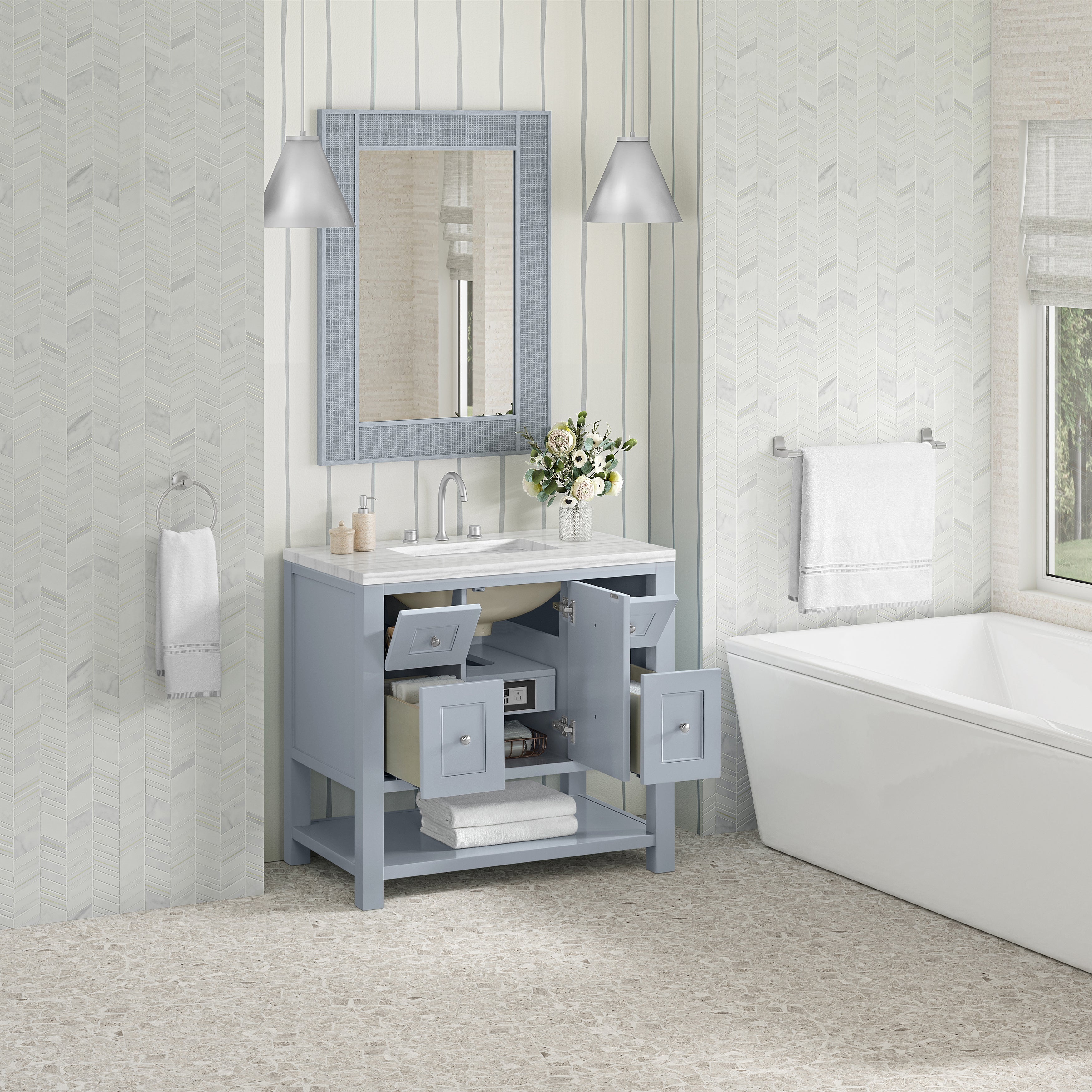 arctic fall solid surface top vanity