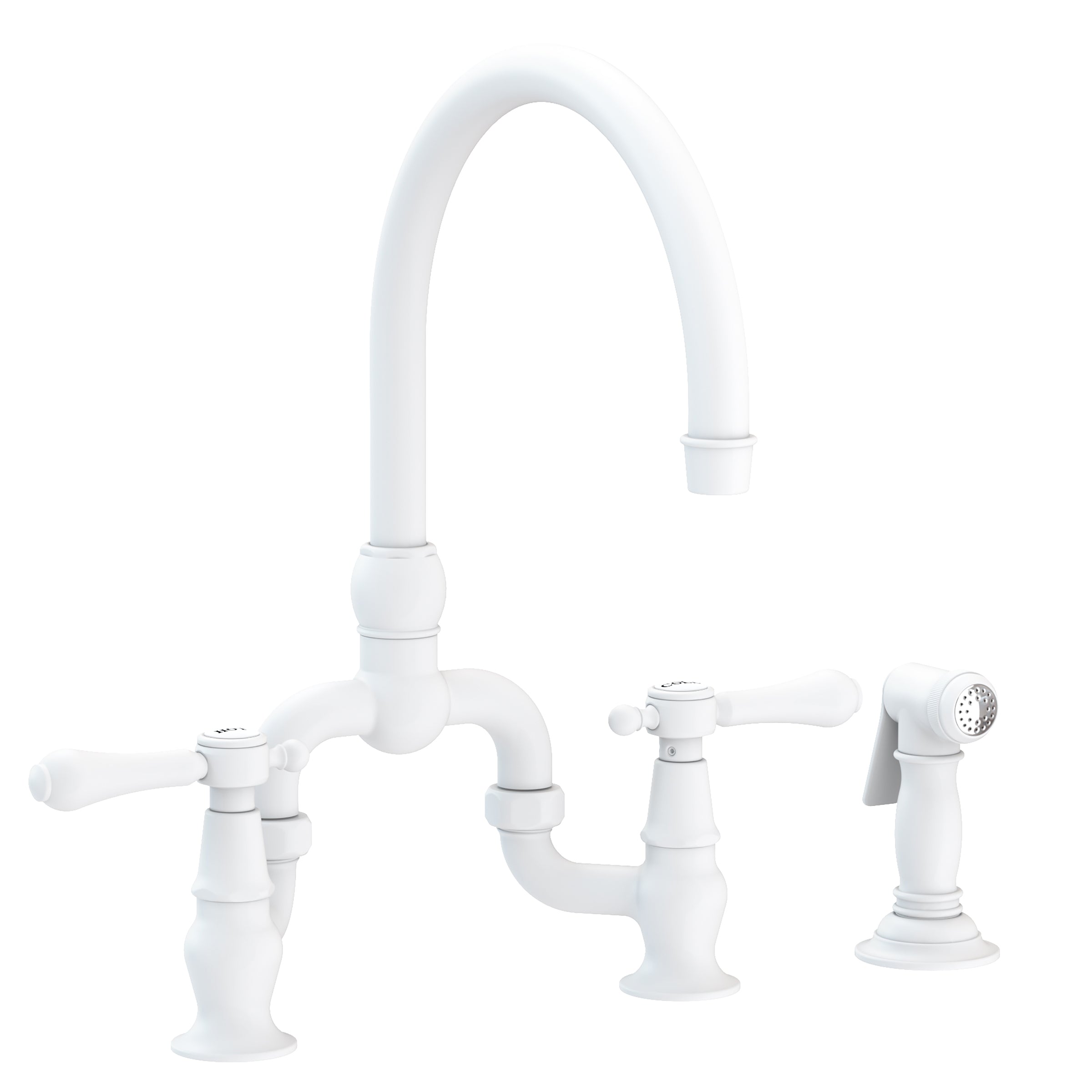 Newport Brass Chesterfield Kitchen Bridge Faucet with Side Spray
