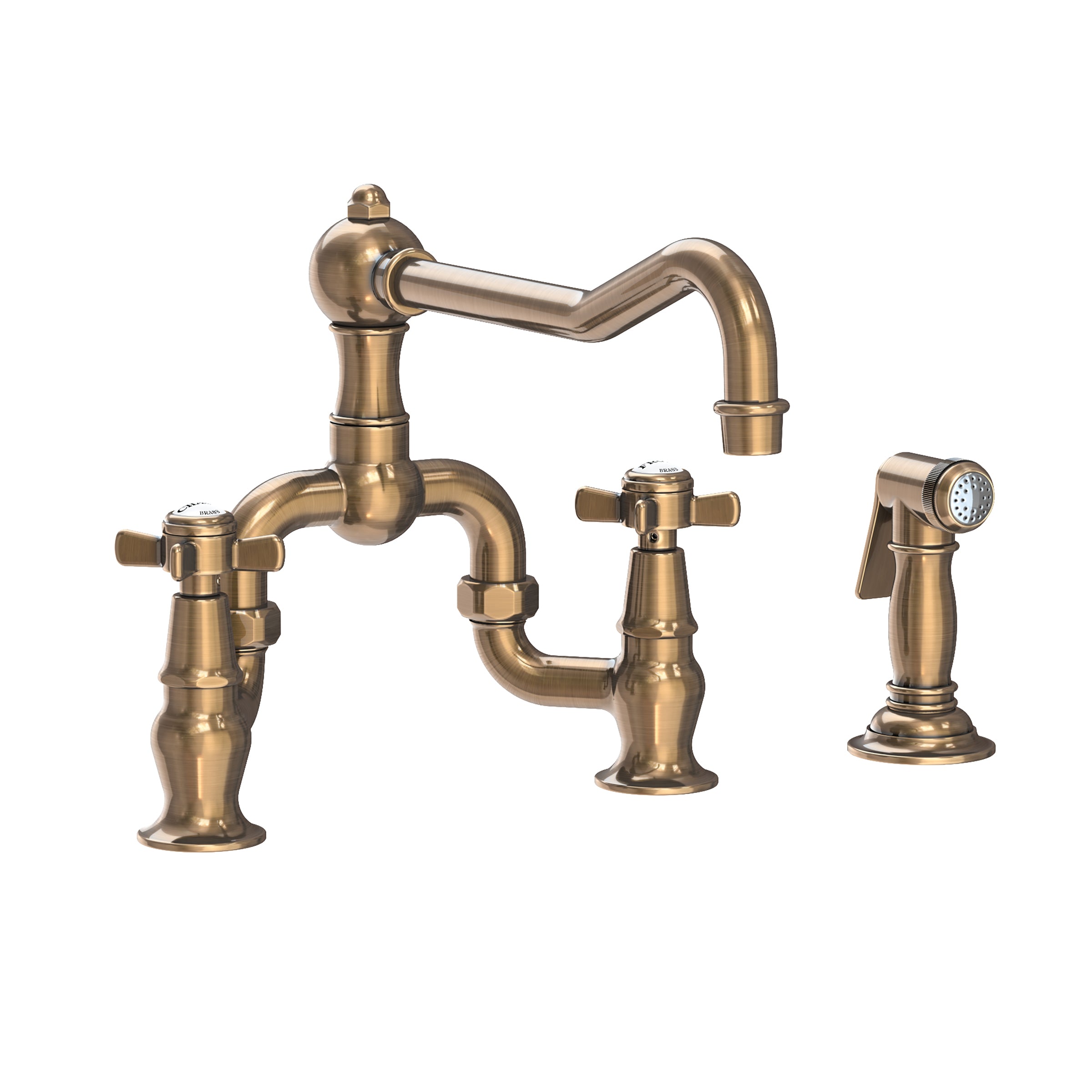 Newport Brass Fairfield Kitchen Bridge Faucet with Side Spray