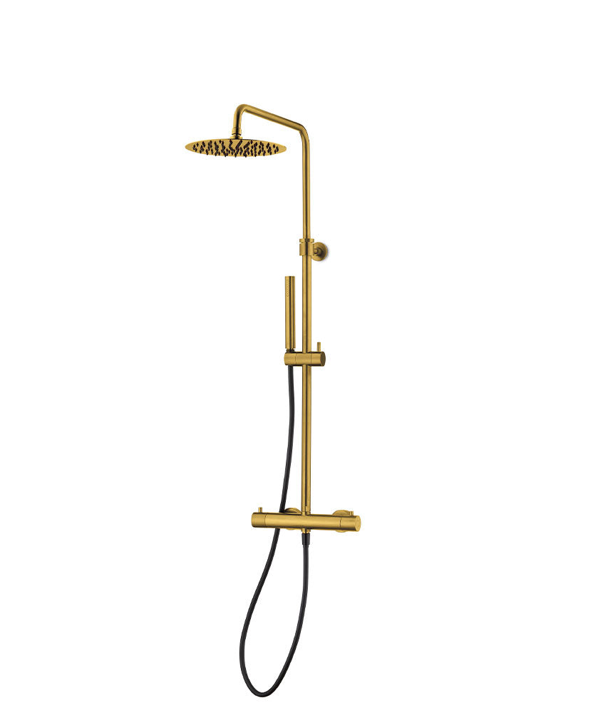 JEE-O Slimline Shower Set Stainless Steel with Th, Hand Shower And Sliding Bar