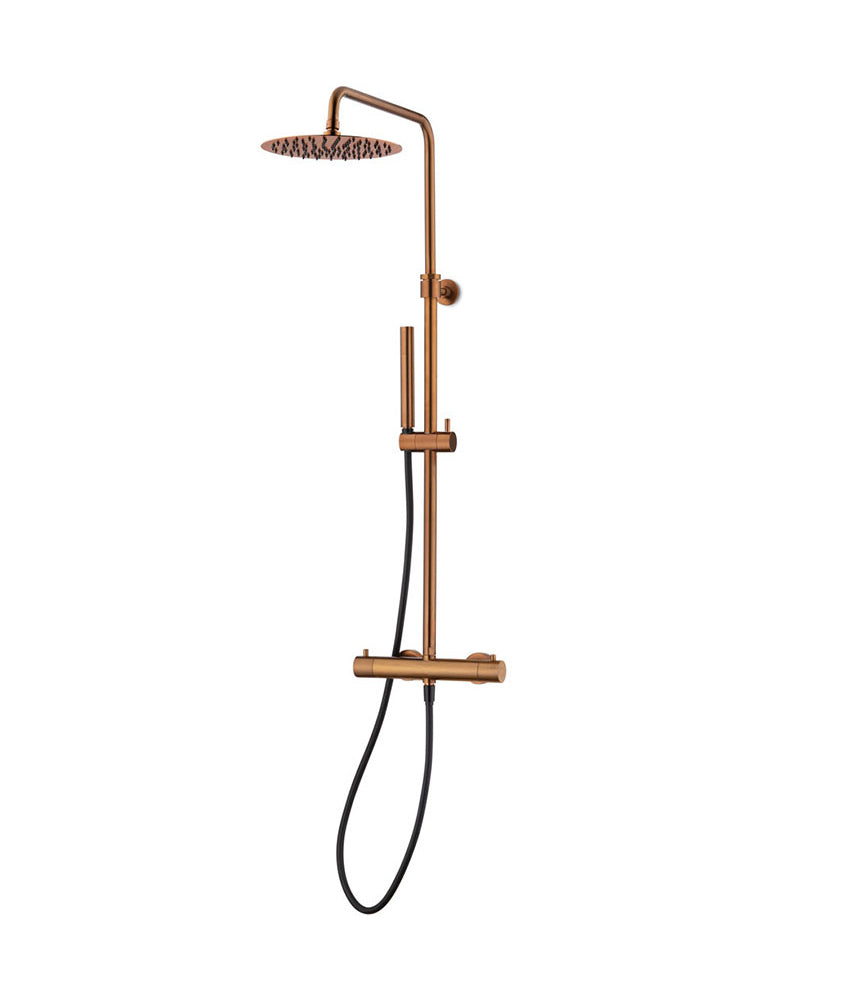 JEE-O Slimline Shower Set Stainless Steel with Th, Hand Shower And Sliding Bar
