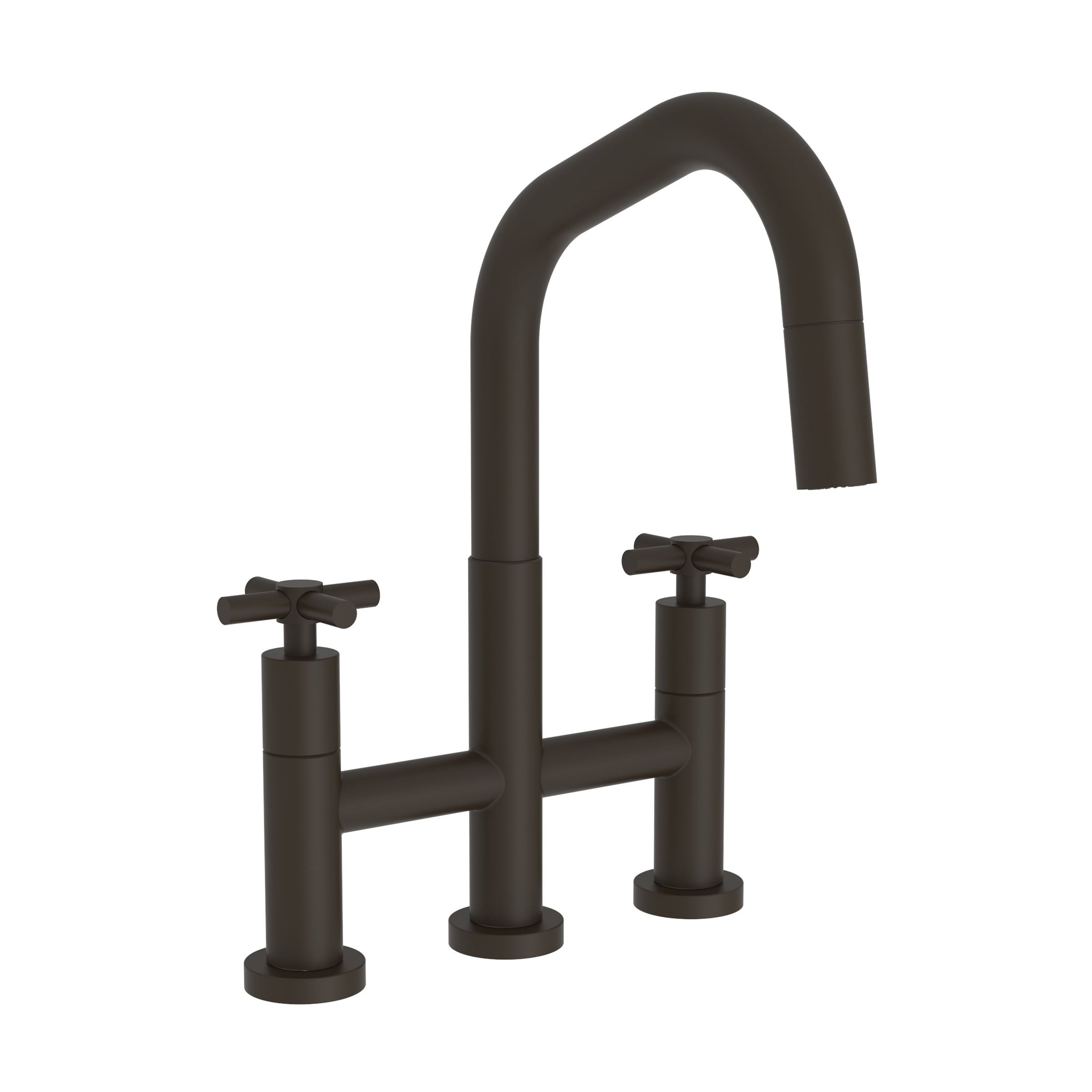 Newport Brass East Square Kitchen Bridge Pull-Down Faucet