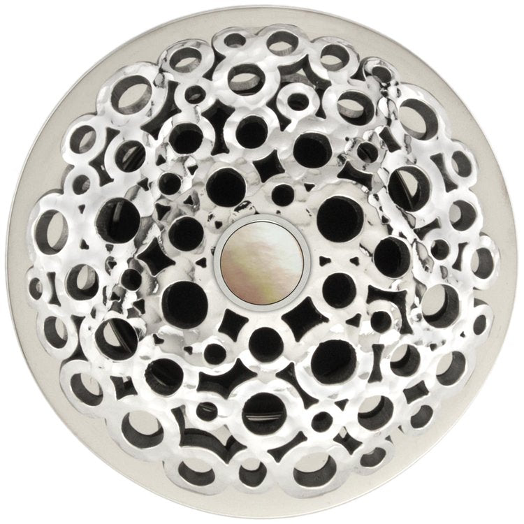 satin hammered stainless steel drain