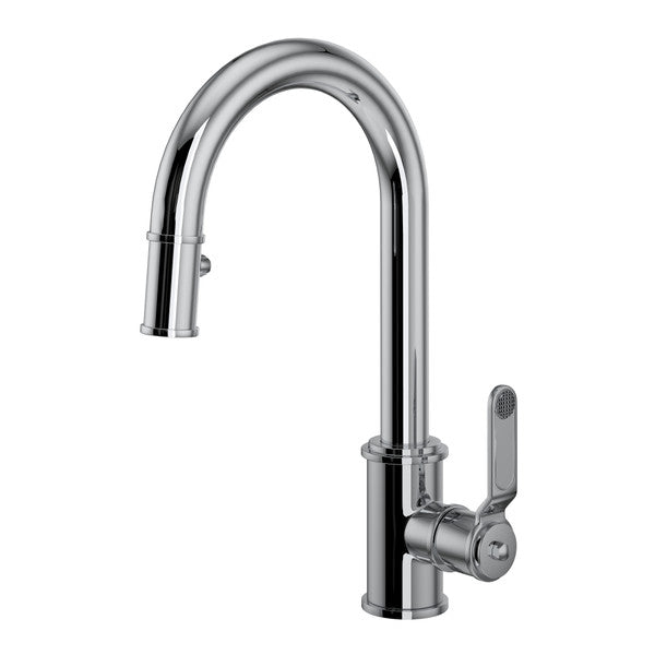 polished chrome kitchen faucet