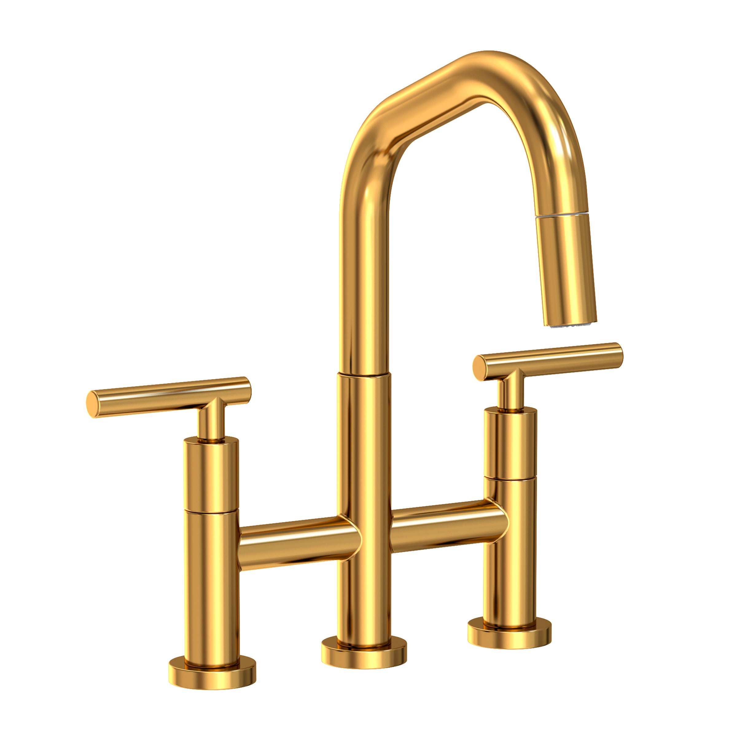 Newport Brass East Square Kitchen Bridge Pull-Down Faucet