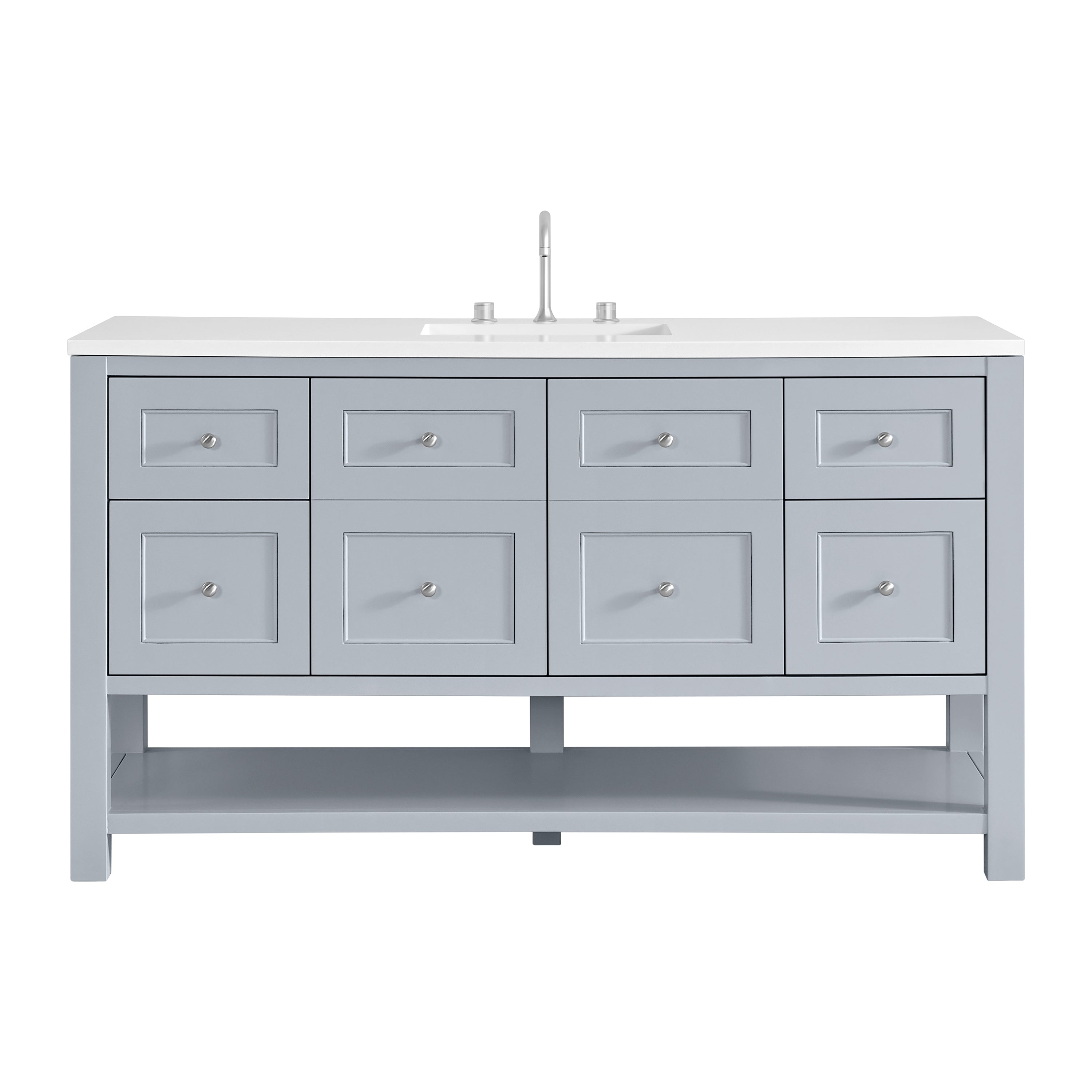 James Martin Vanities Breckenridge 60" Single Vanity - Serenity Blue