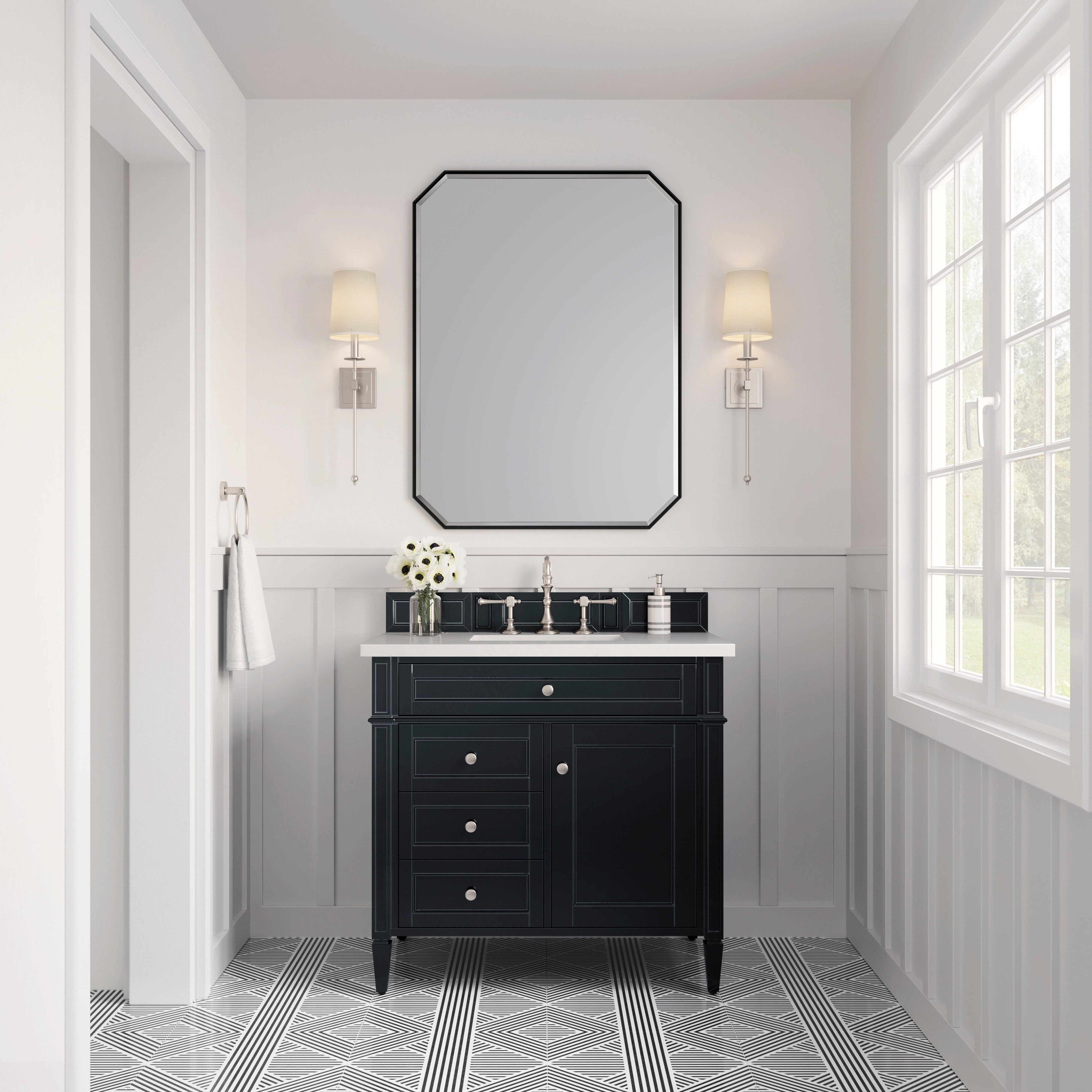 James Martin Vanities Brittany 36" Single Vanity - Black Onyx