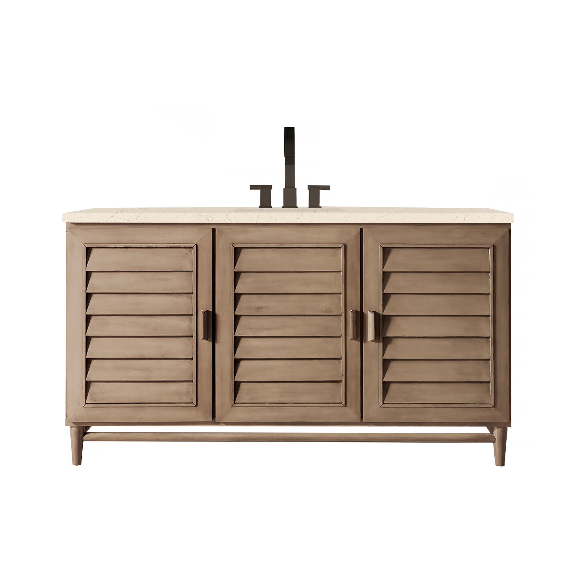 James Martin Vanities Portland 60" Single Vanity Whitewashed Walnut