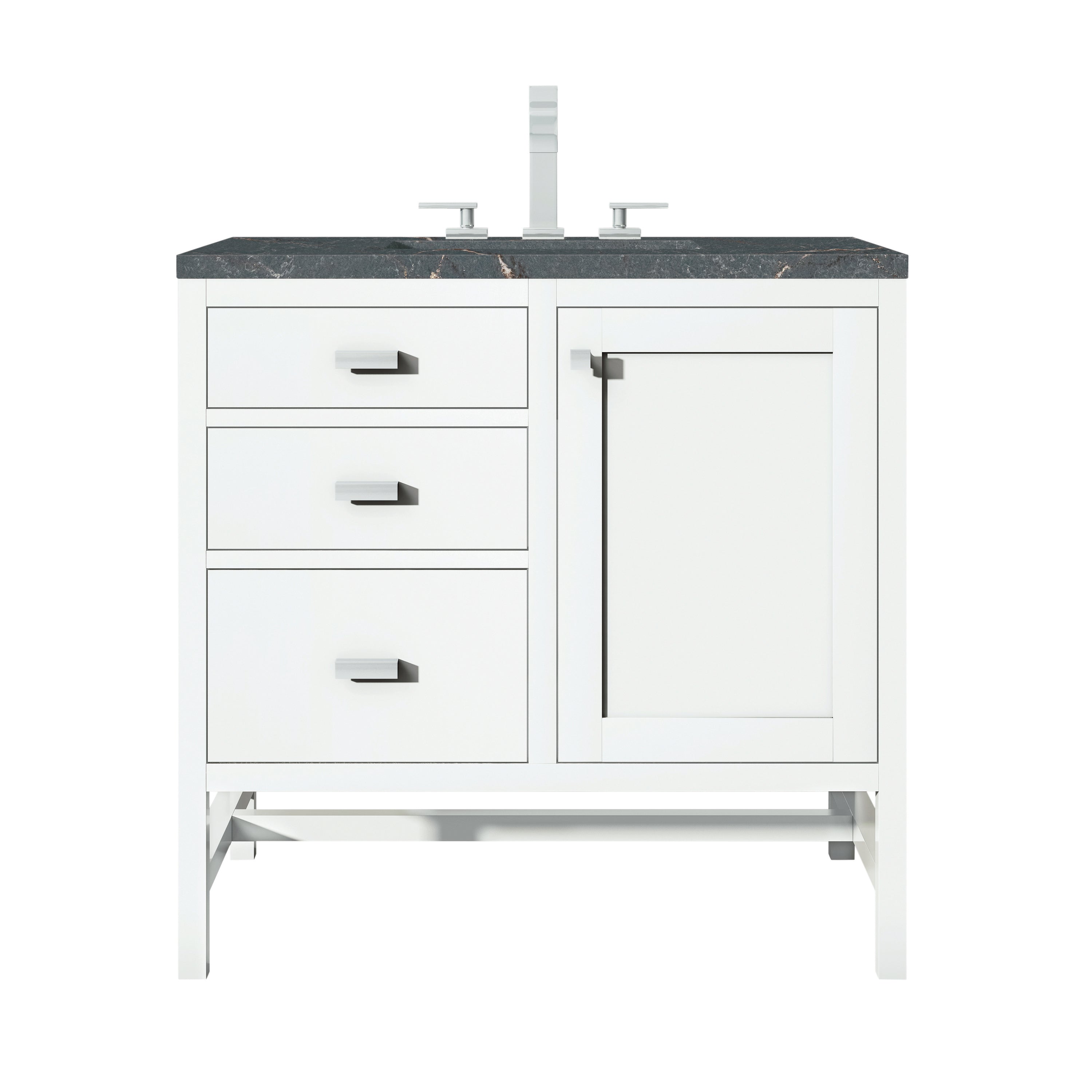 James Martin Vanities Addison 36" Single Vanity - Glossy White