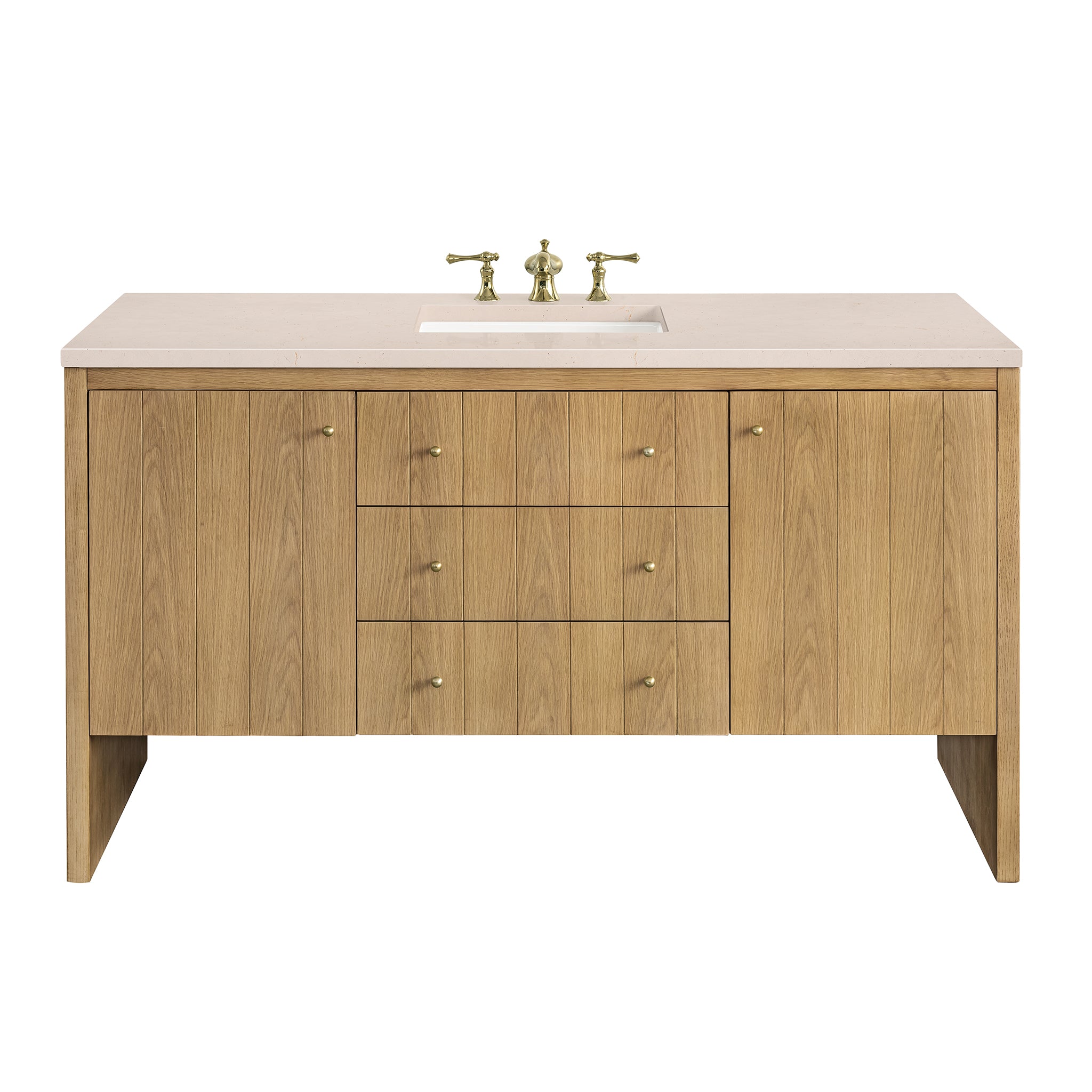 James Martin Vanities Hudson 60" Single Vanity - Light Natural Oak