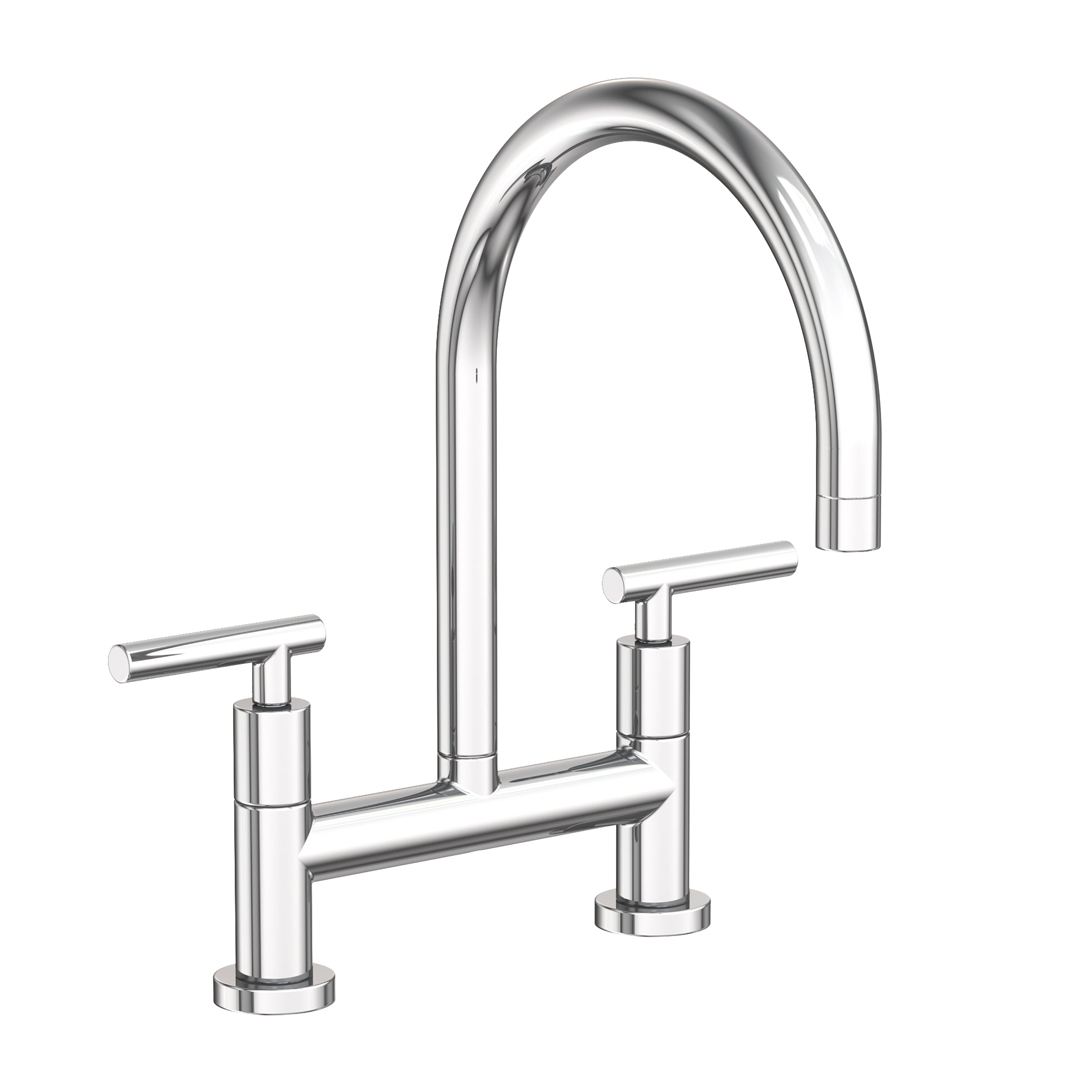 polished chrome bridge faucet