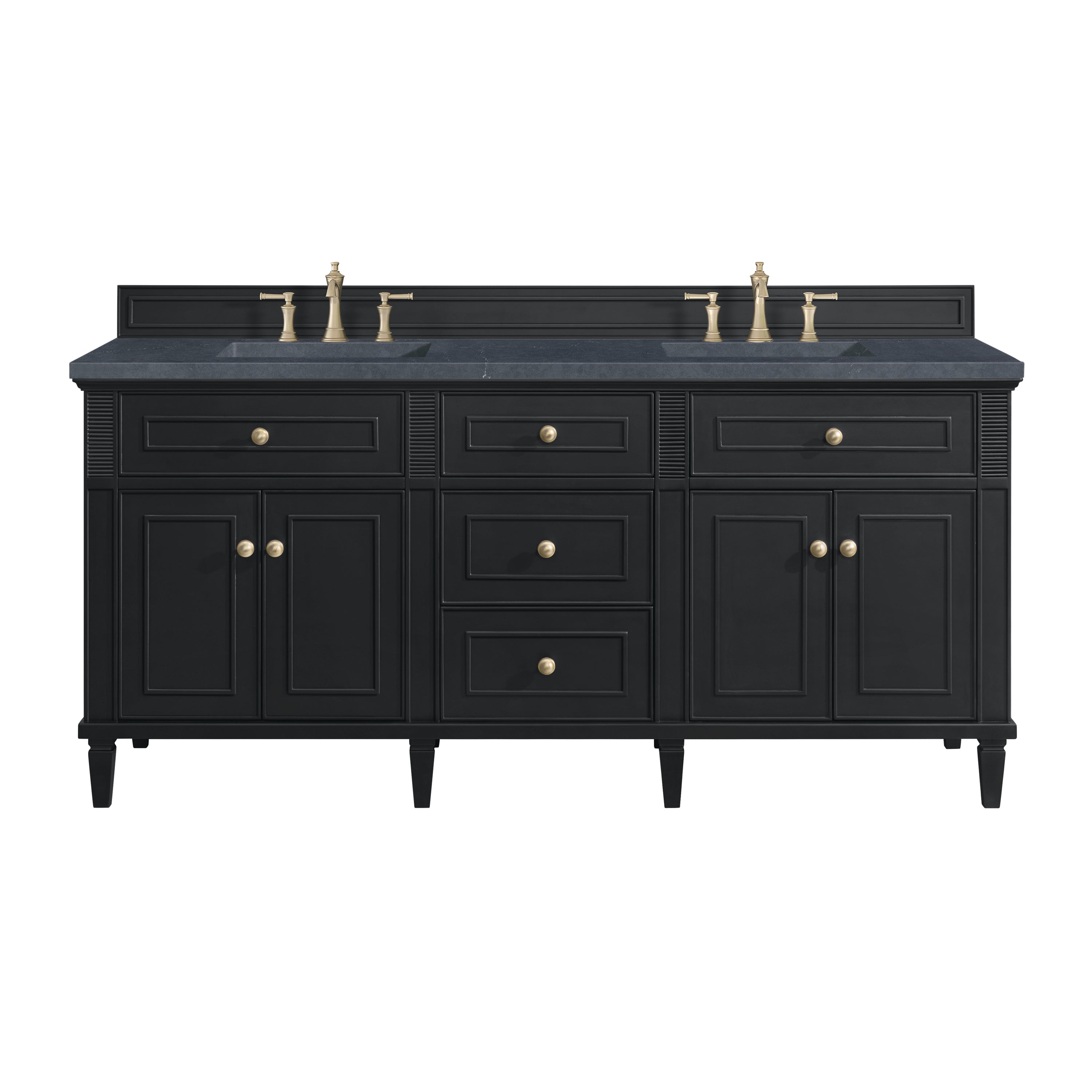 James Martin Vanities Lorelai 72" Double Vanity - Black Onyx