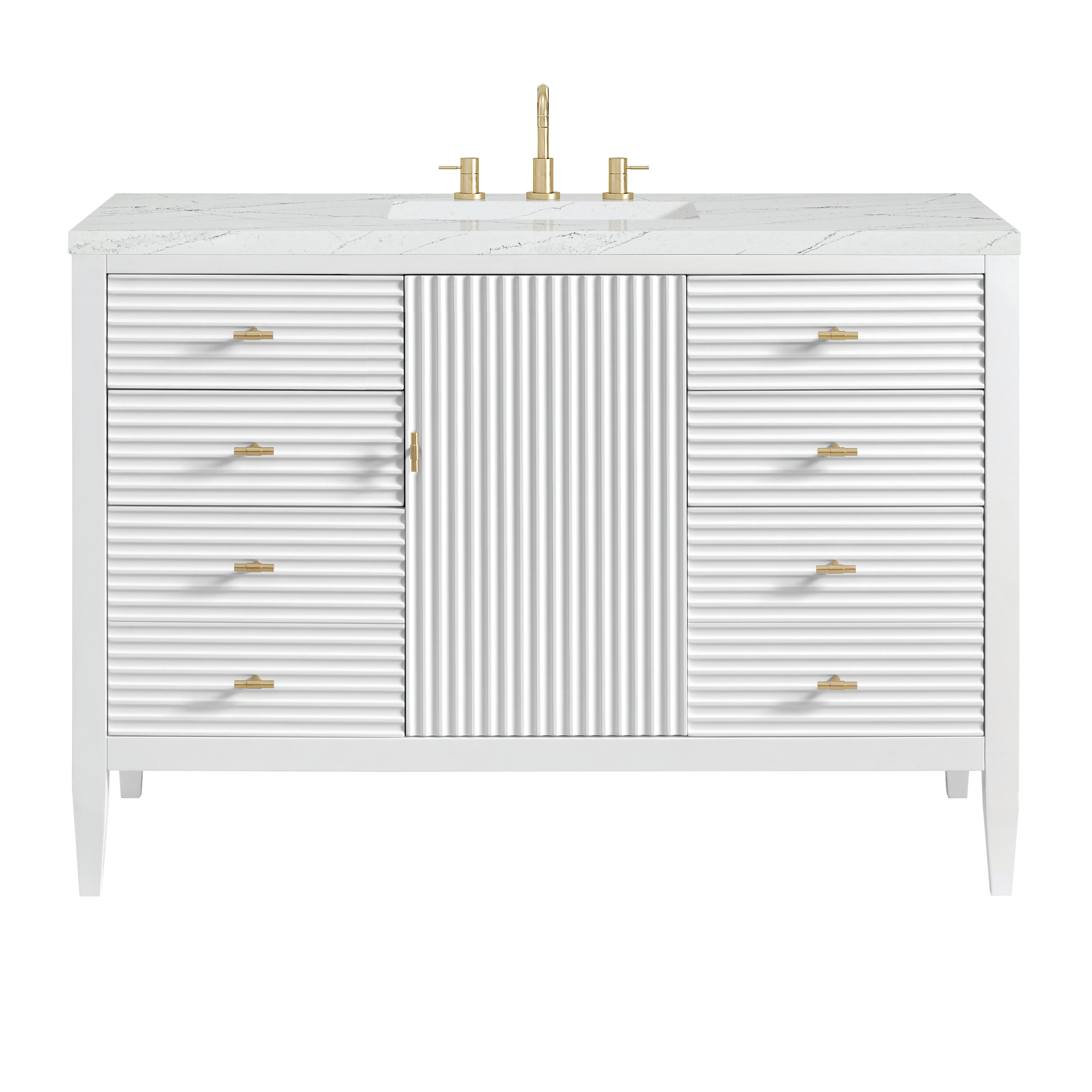 James Martin Vanities Myrrin 48" Vanity - Bright White