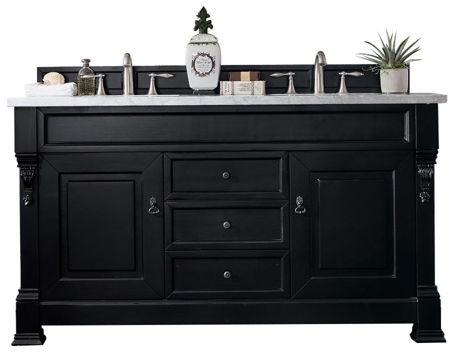 James Martin Vanities Brookfield 60" Double Vanity - Antique Black