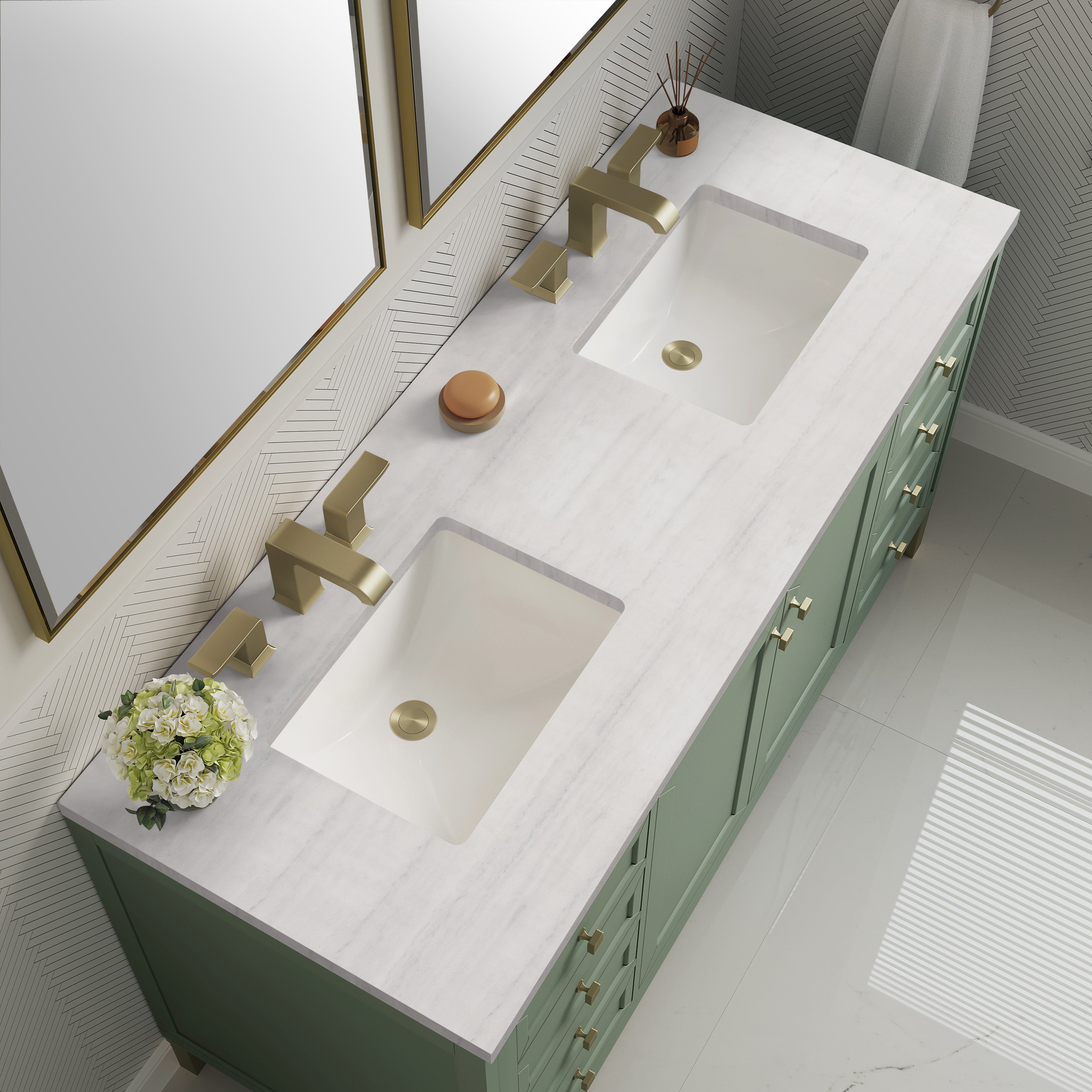arctic fall solid surface top vanity