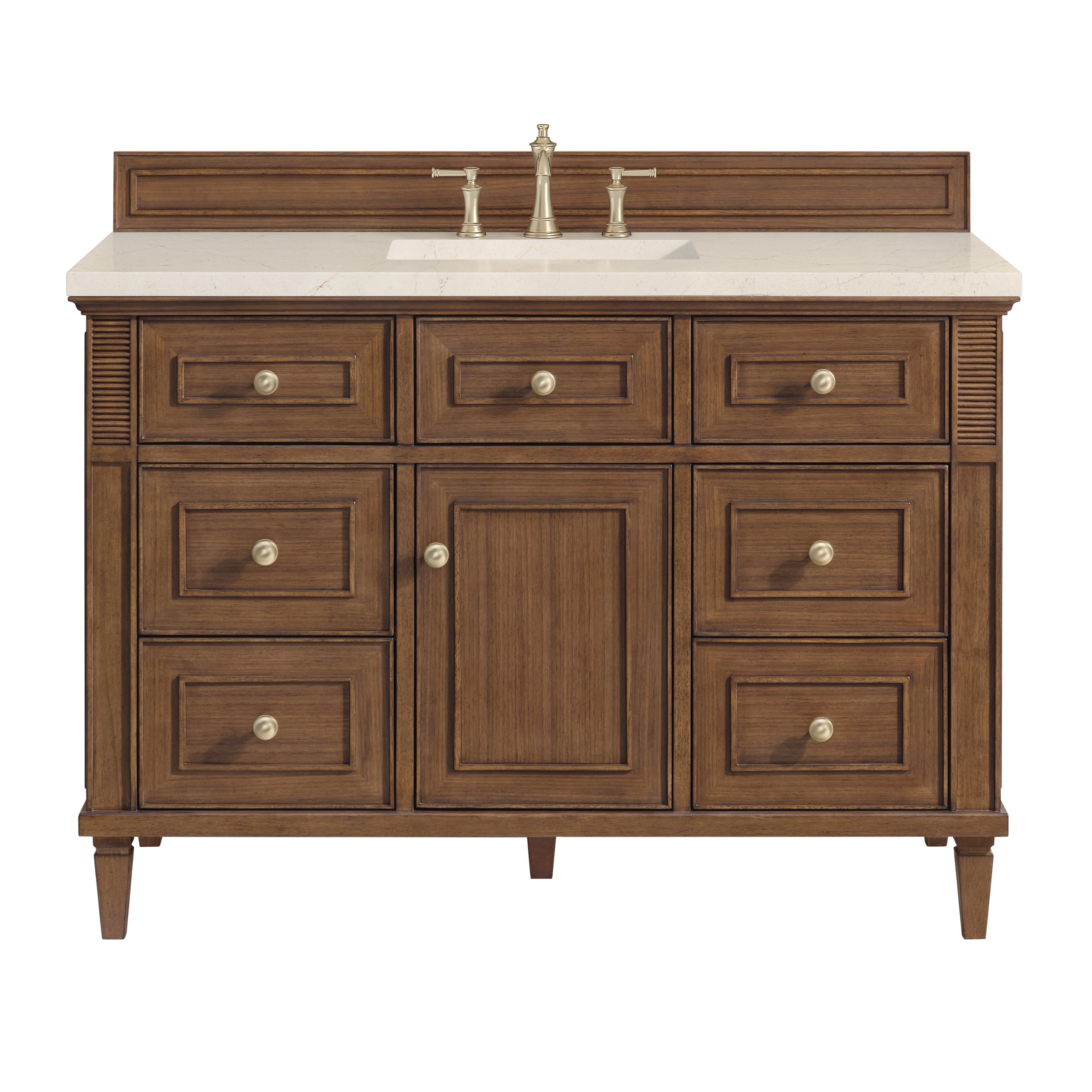 James Martin Vanities Lorelai 48" Single Vanity - Mid-Century Walnut