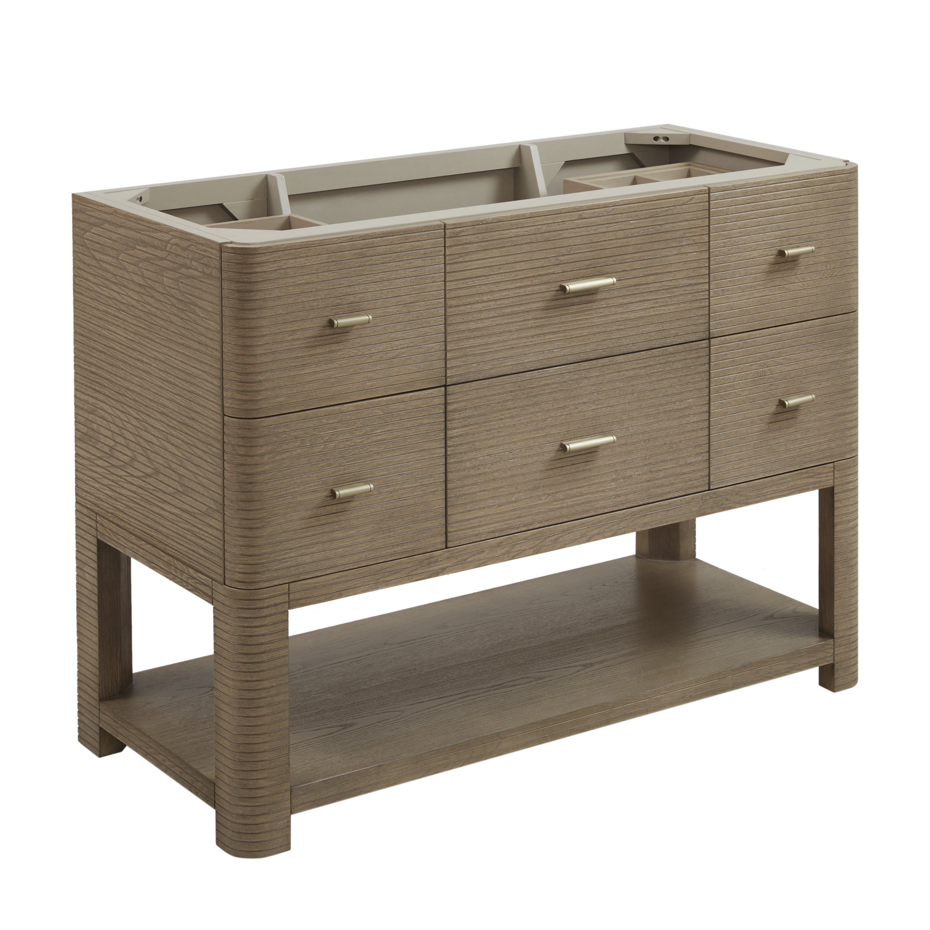 James Martin Vanities Lucian 48" Single Vanity - Pebble Oak