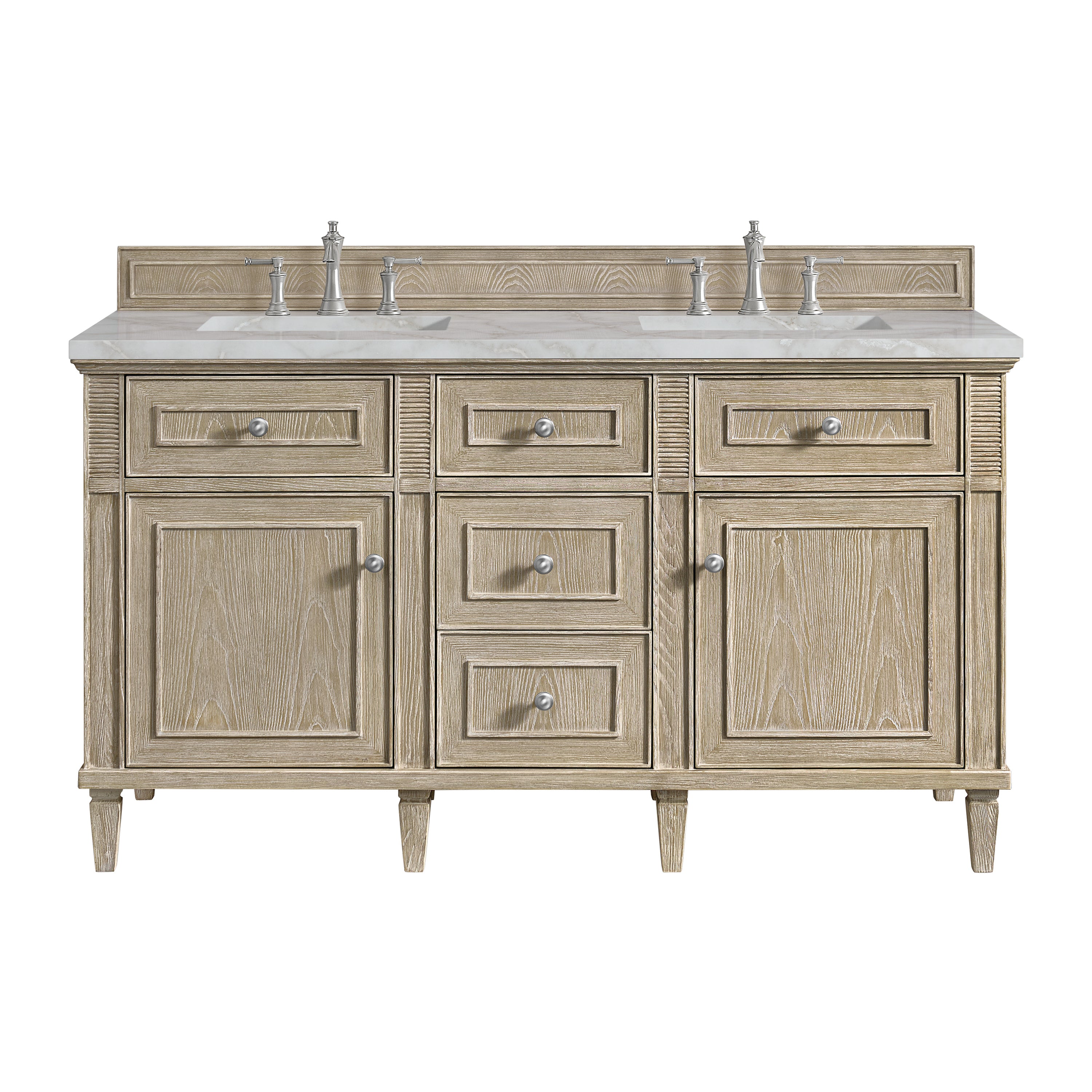 James Martin Vanities Lorelai 60" Double Vanity - Whitewashed Oak