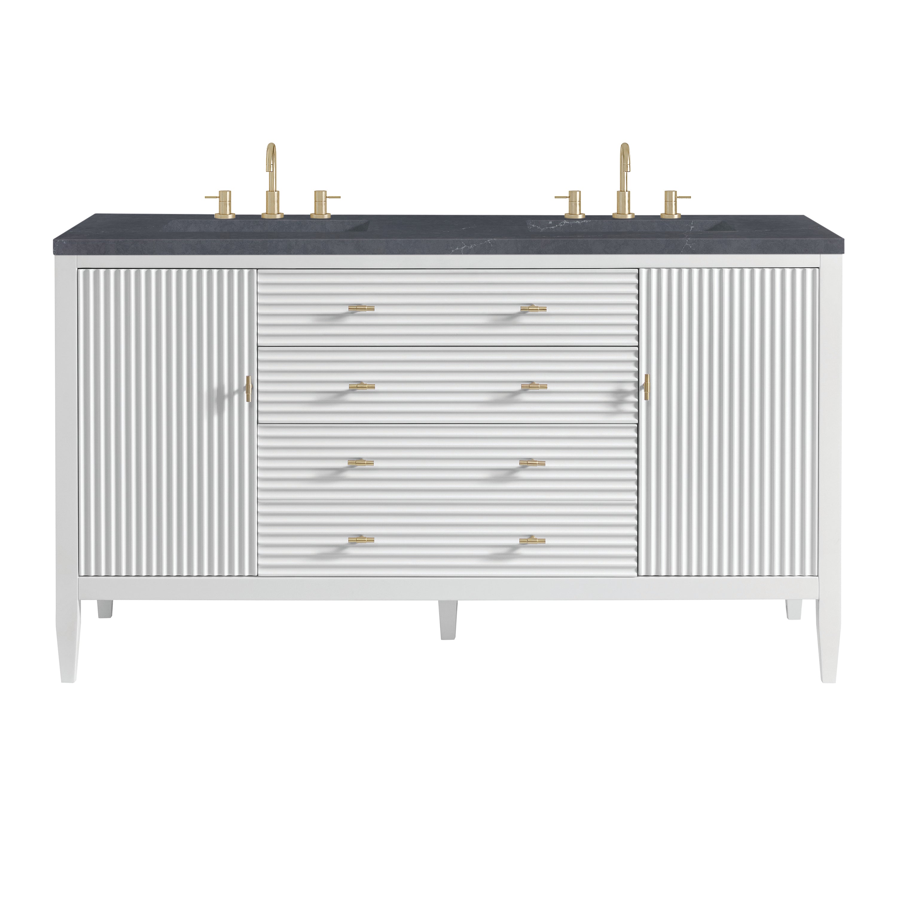 James Martin Vanities Myrrin 60" Double Vanity - Bright White