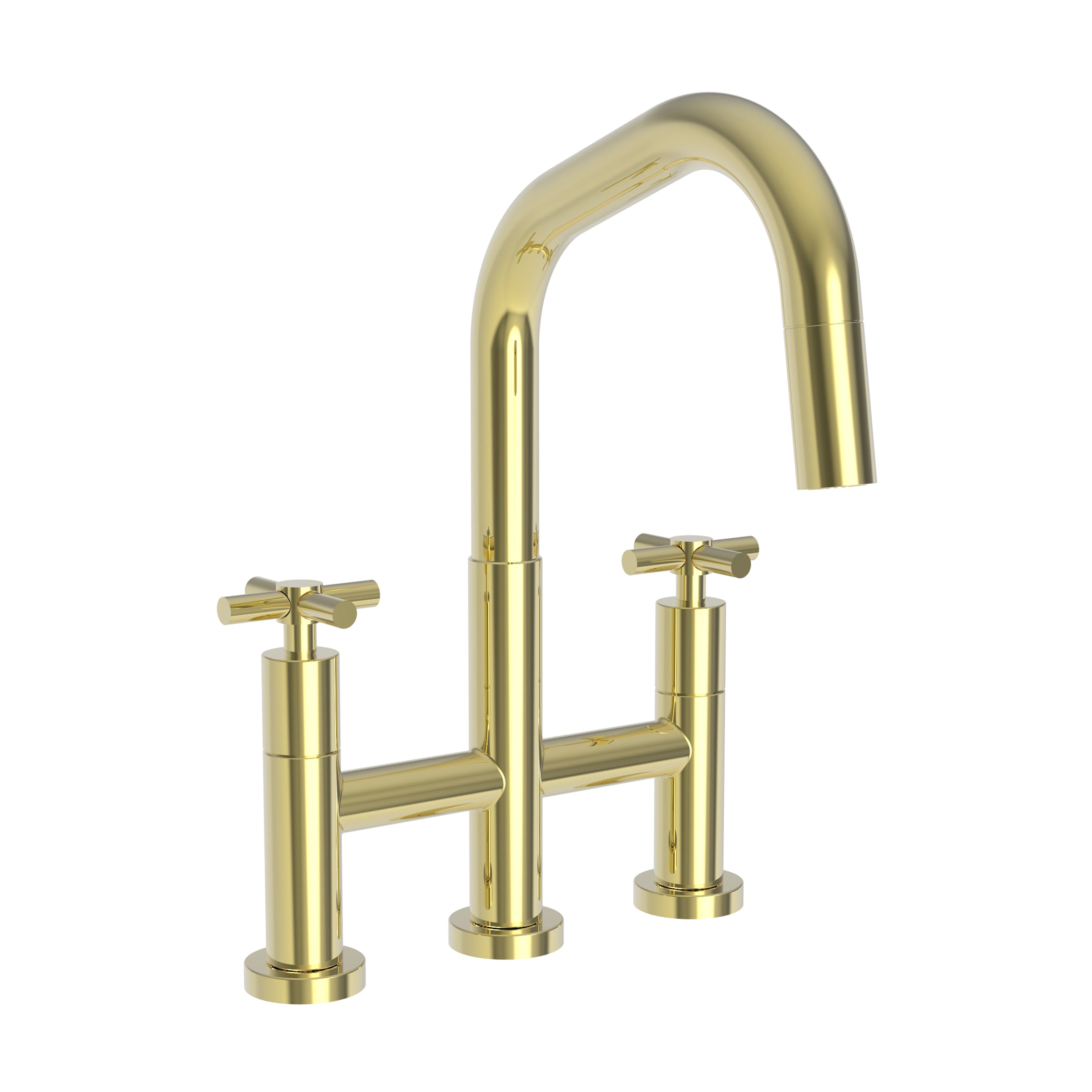 Newport Brass East Square Kitchen Bridge Pull-Down Faucet