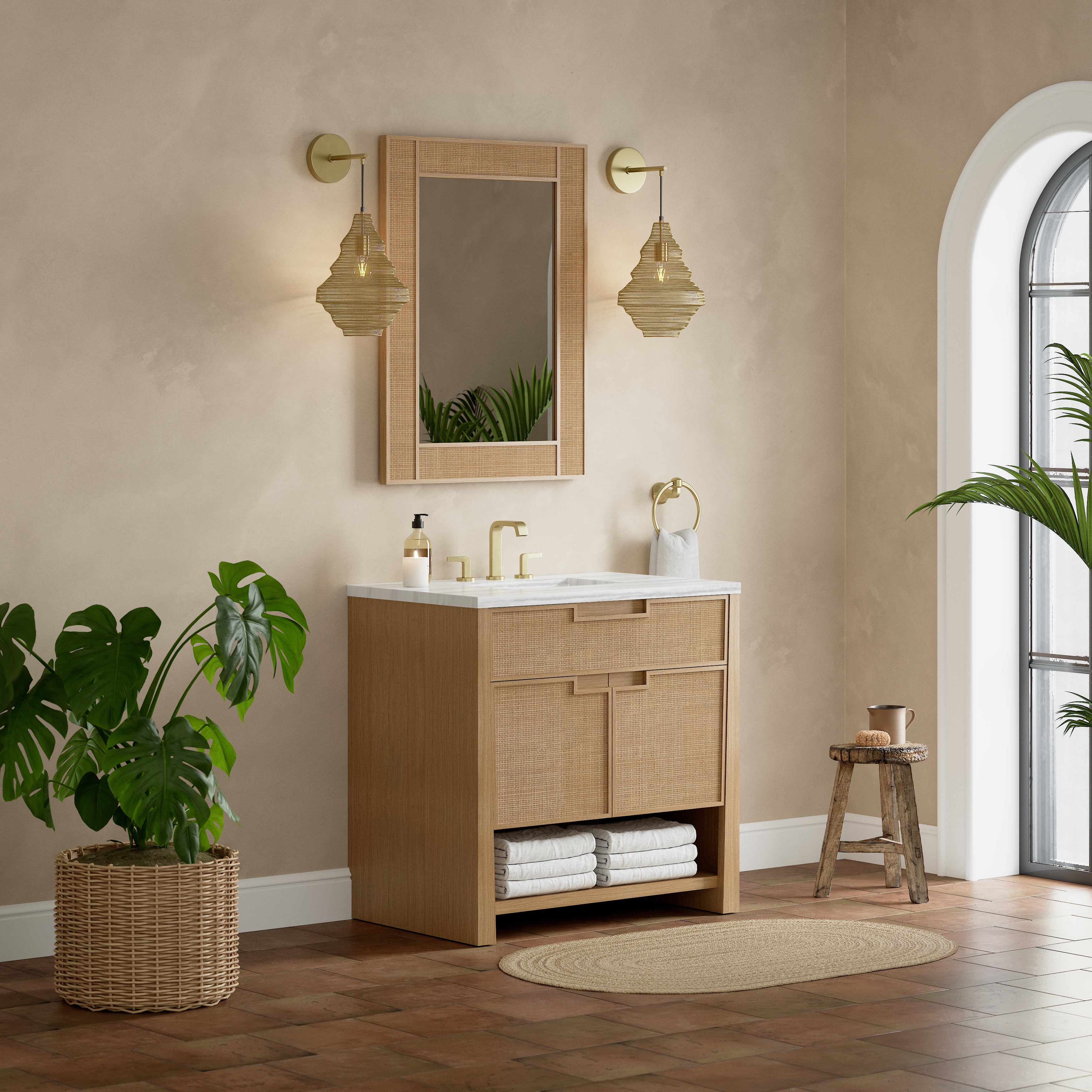 arctic fall solid surface top vanity