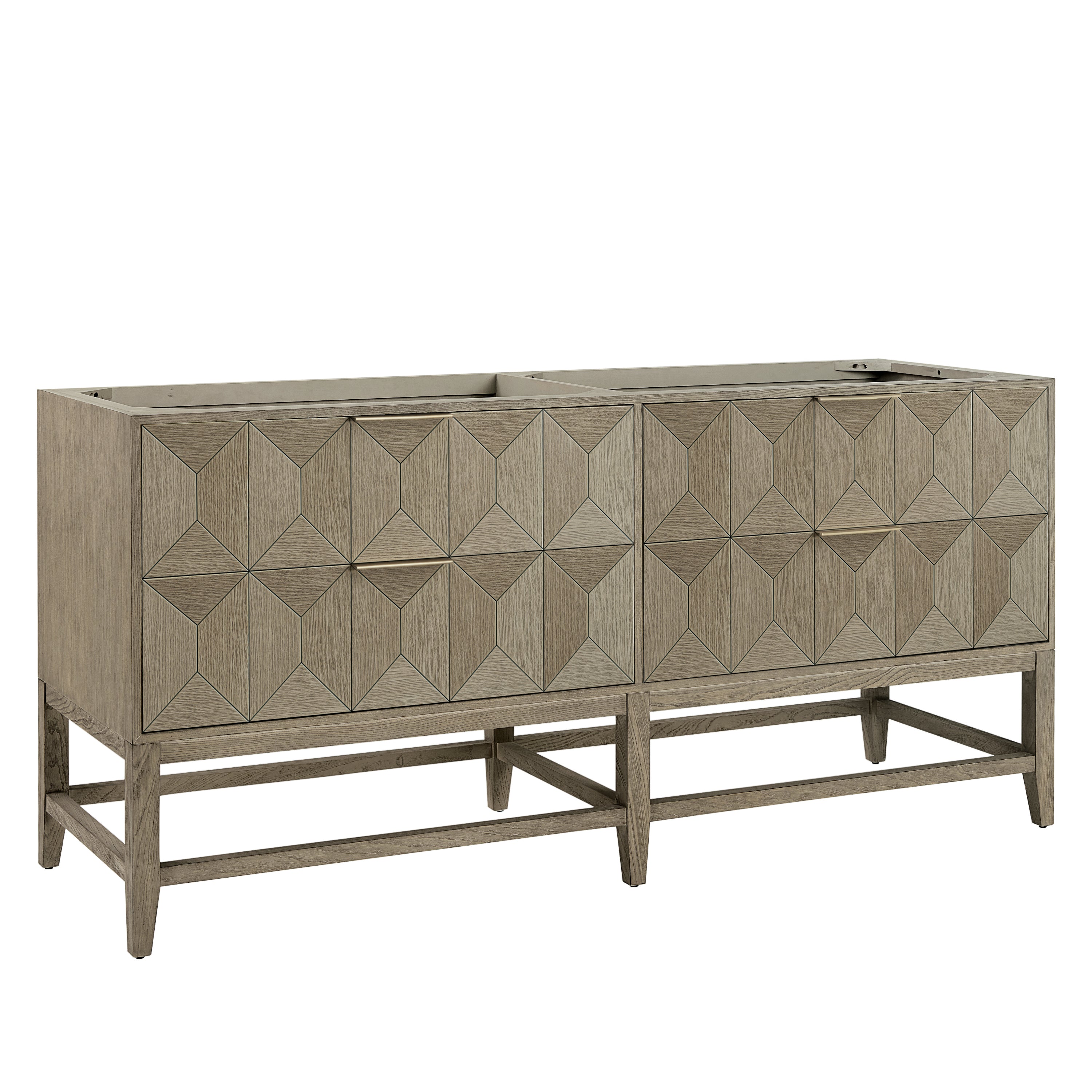 James Martin Vanities Emmeline 72" Double Vanity - Pebble Oak