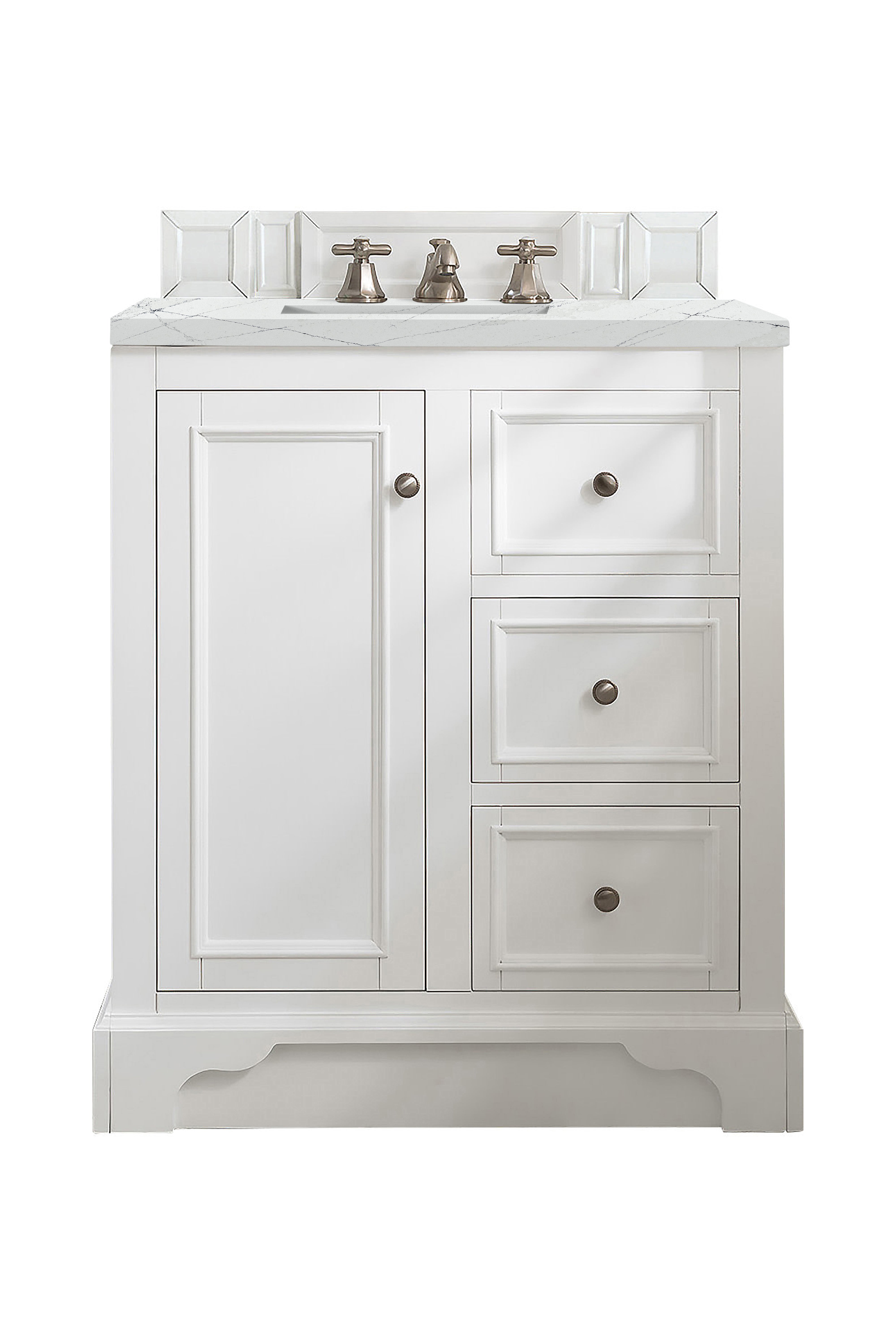 James Martin Vanities De Soto 30" Single Vanity - Bright White