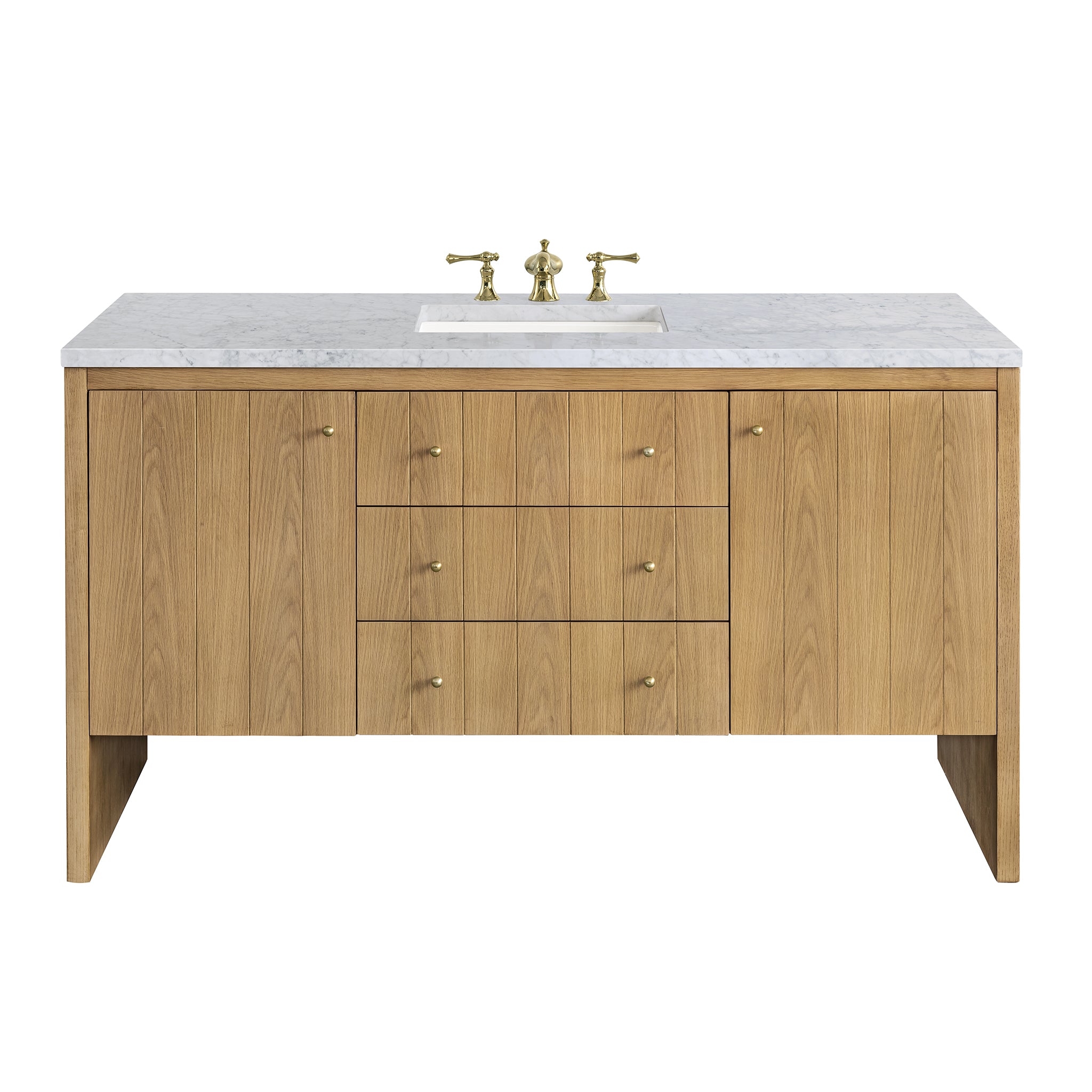 James Martin Vanities Hudson 60" Single Vanity - Light Natural Oak
