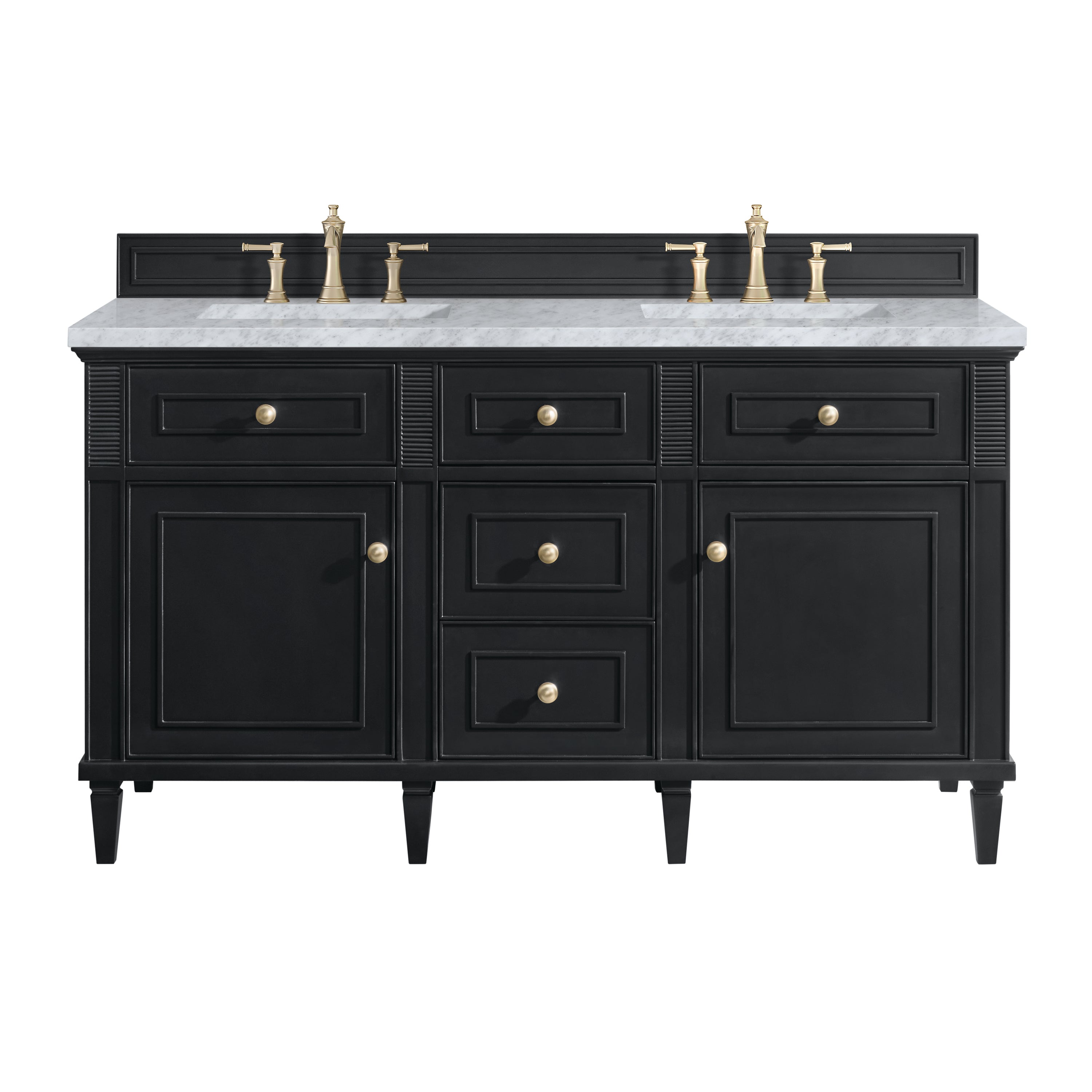 James Martin Vanities Lorelai 60" Double Vanity - Black Onyx