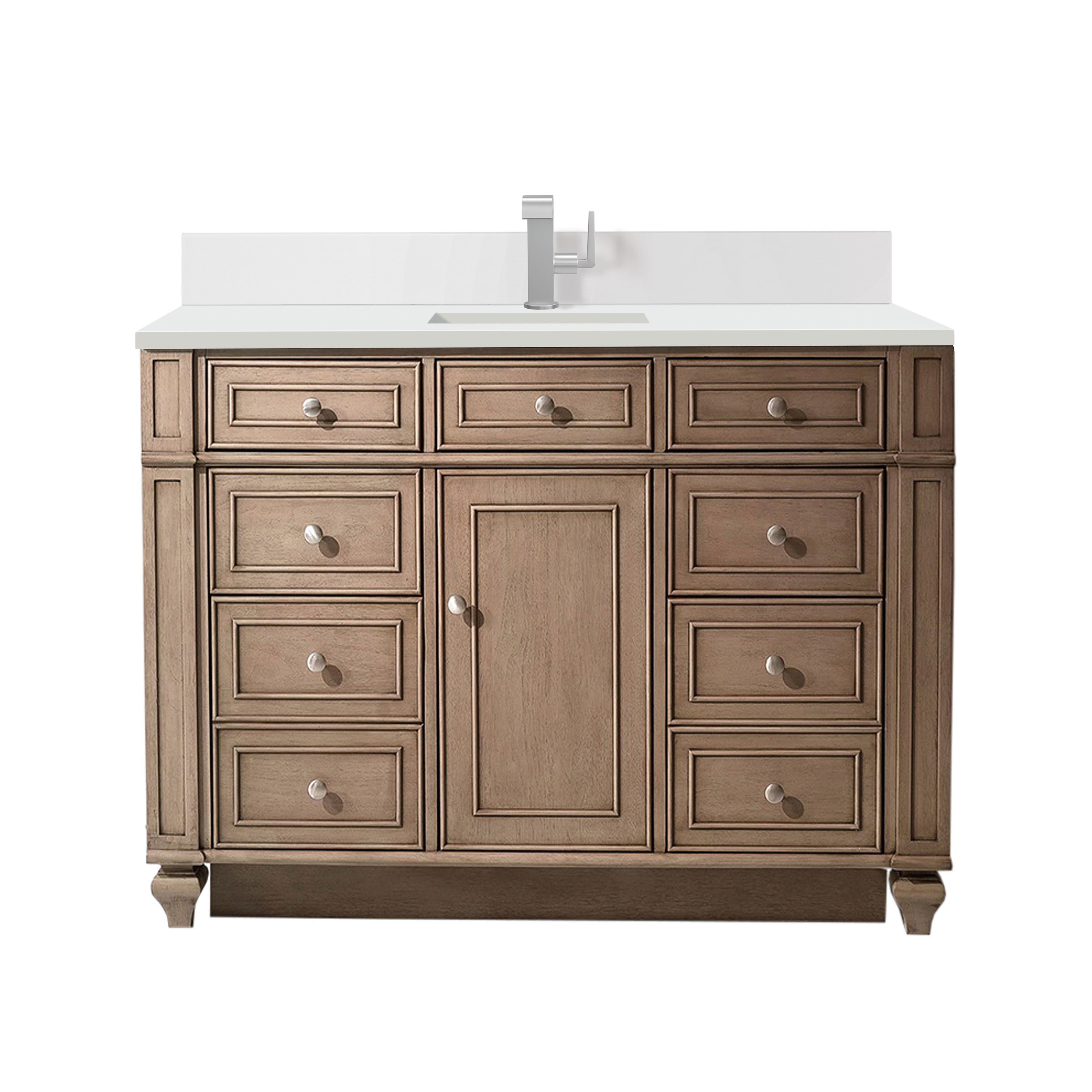 James Martin Vanities Bristol 48" Single Vanity - Whitewashed Walnut