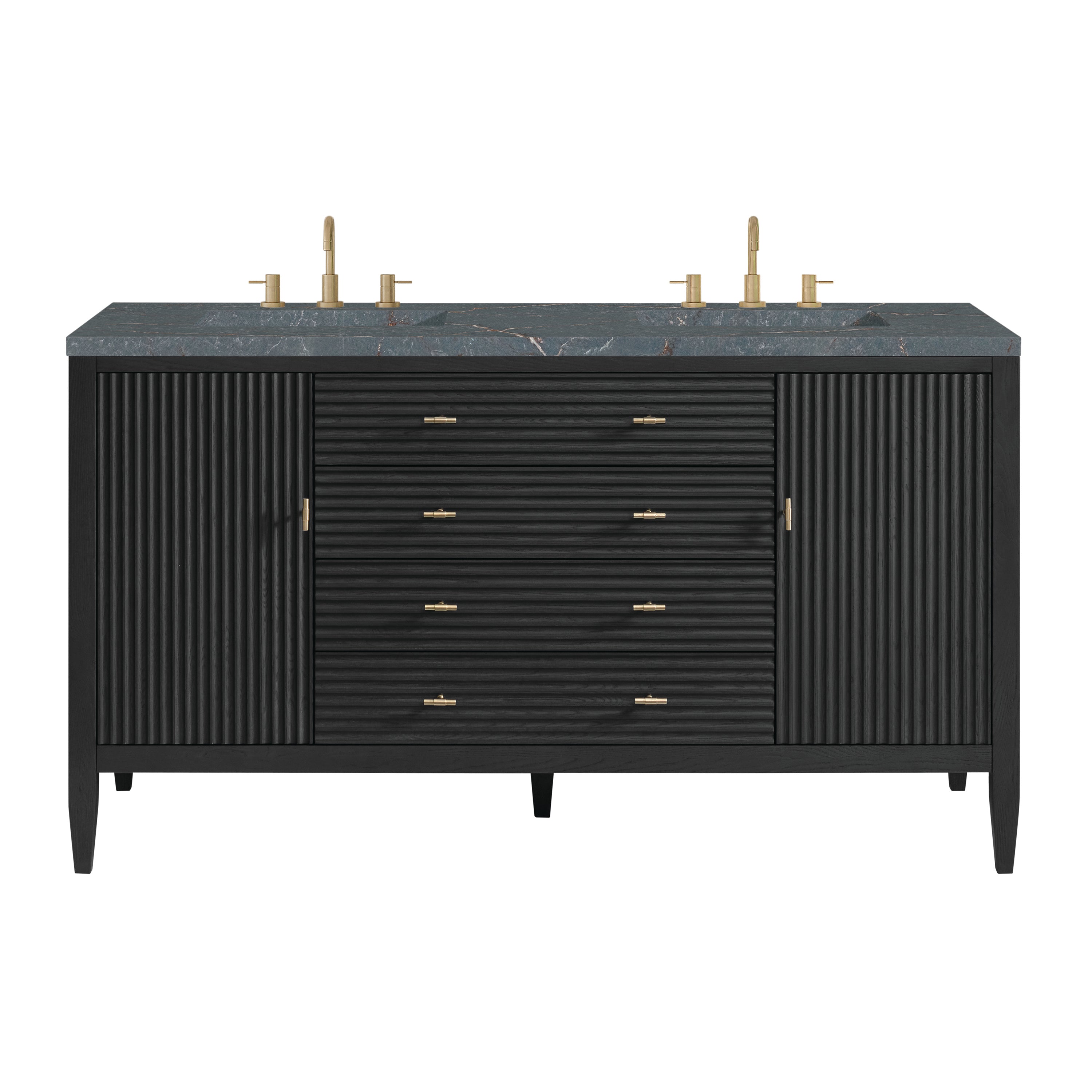 James Martin Vanities Myrrin 60" Double Vanity - Carbon Oak