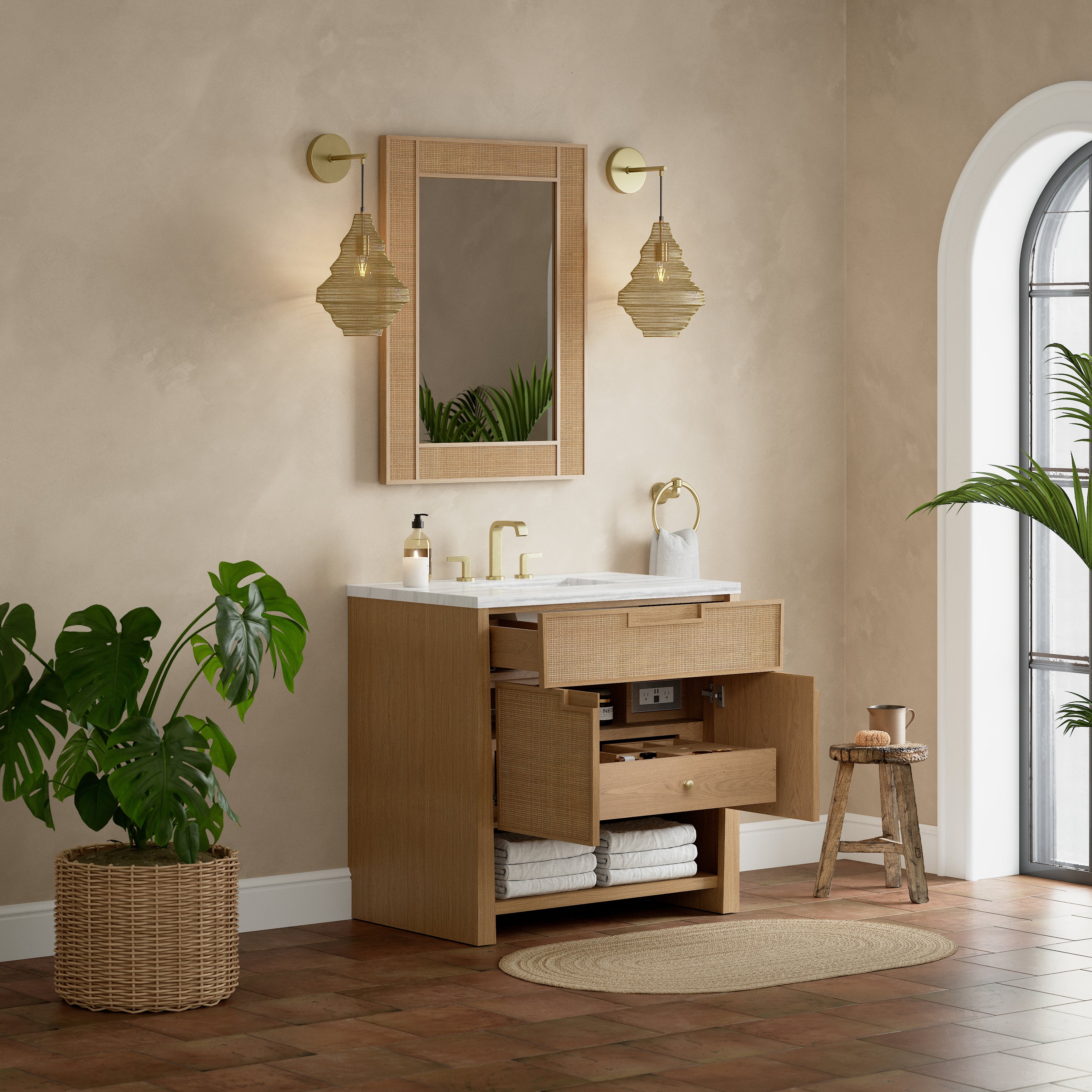 arctic fall solid surface top vanity