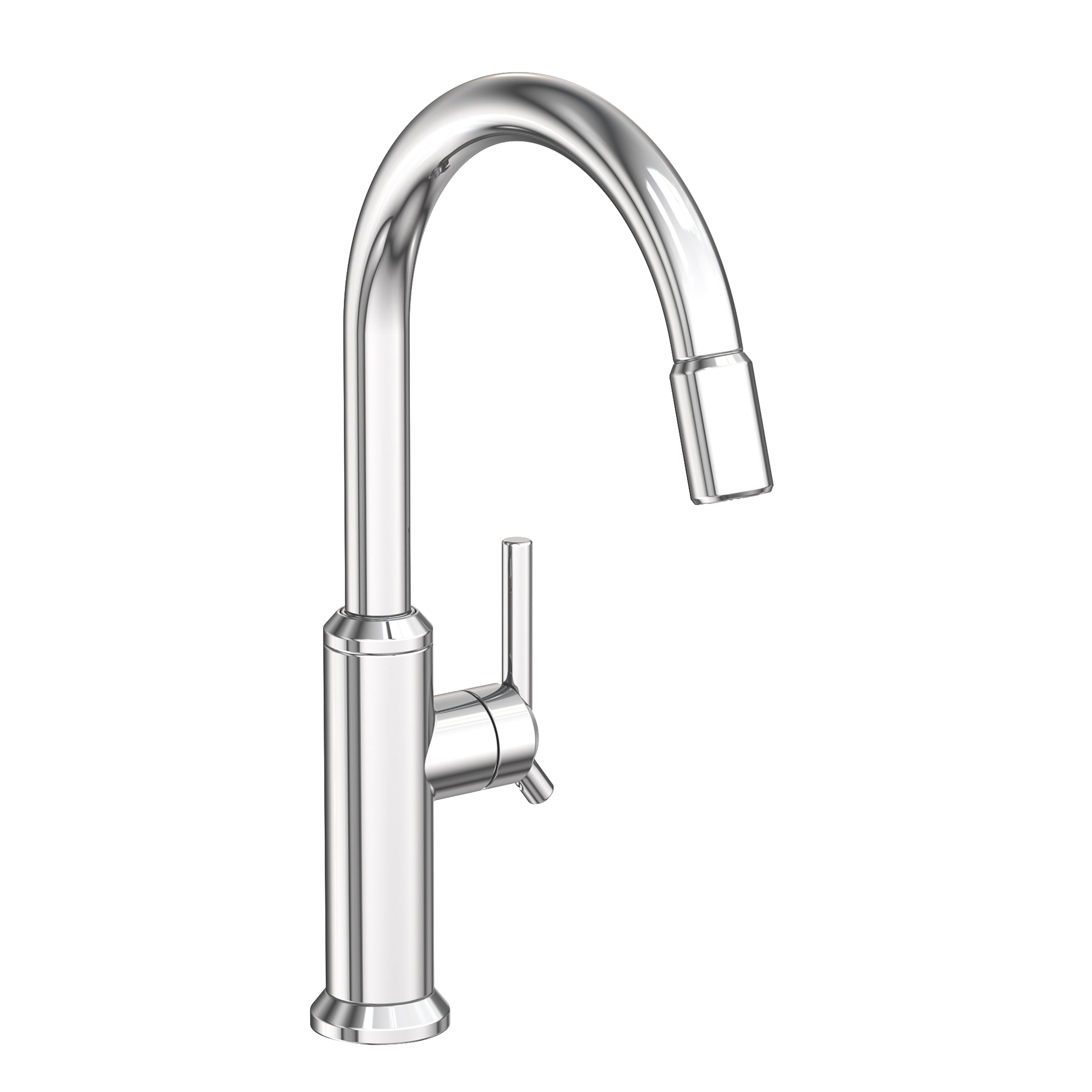 polished chrome kitchen faucet