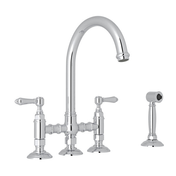 polished chrome kitchen faucet