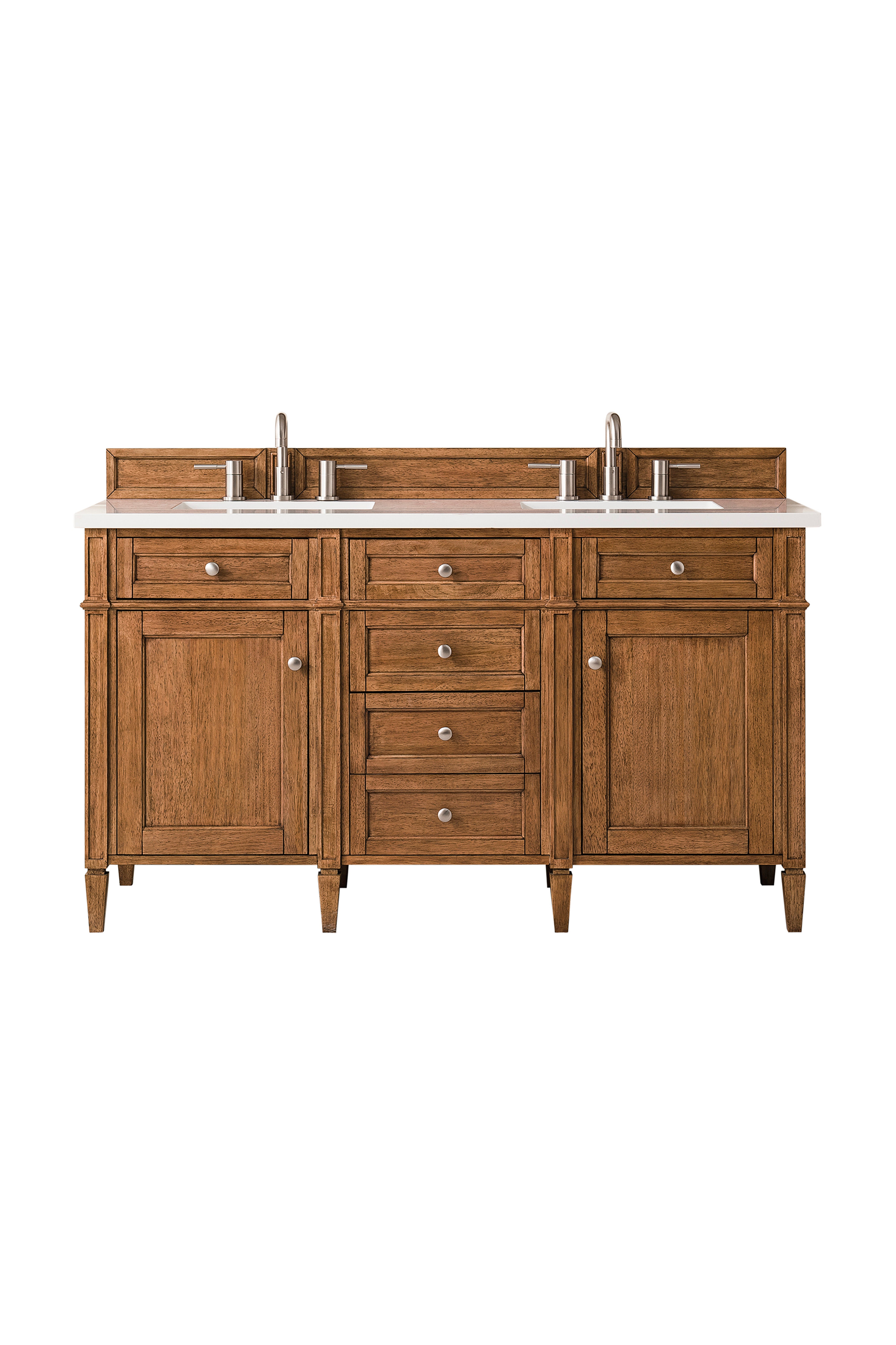 James Martin Vanities Brittany 60" Double Vanity - Saddle Brown