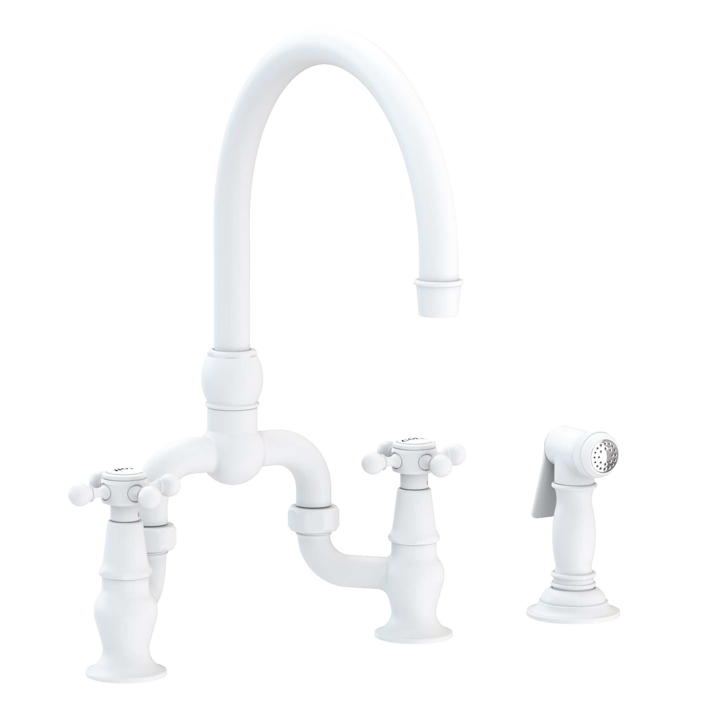 Newport Brass Chesterfield Kitchen Bridge Faucet with Side Spray