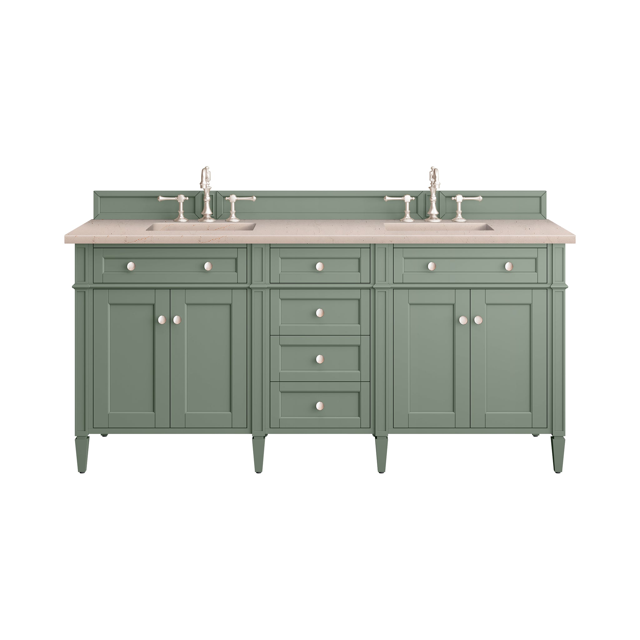 James Martin Vanities Brittany 72" Double Vanity - Smokey Celadon