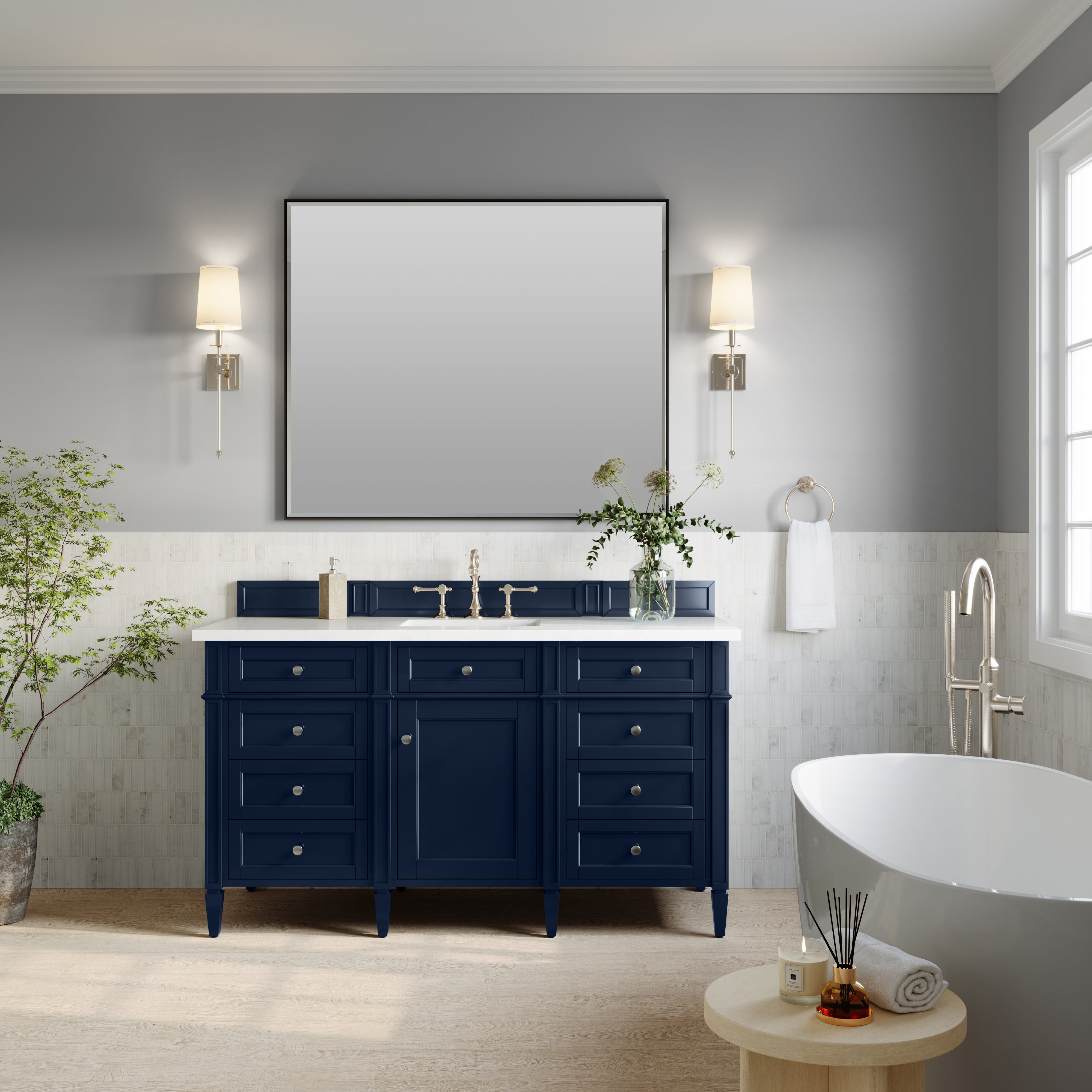 James Martin Vanities Brittany 60" Single Vanity - Victory Blue