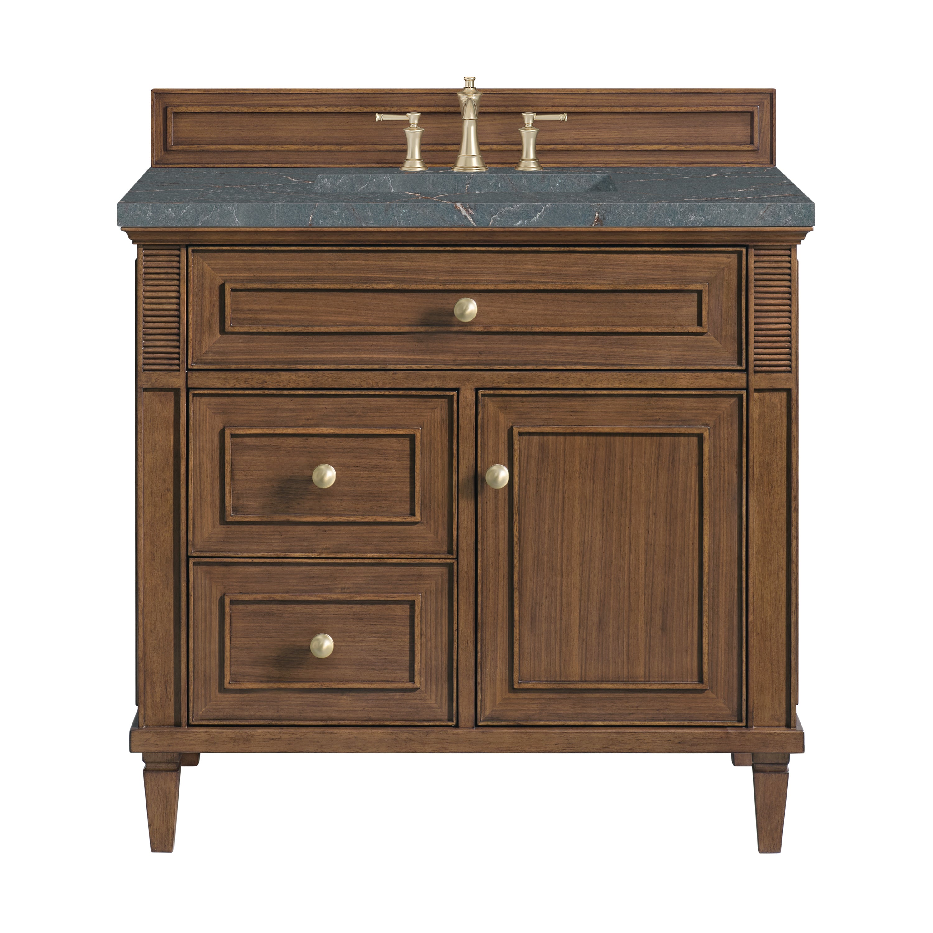 James Martin Vanities Lorelai 36" Single Vanity - Mid-Century Walnut