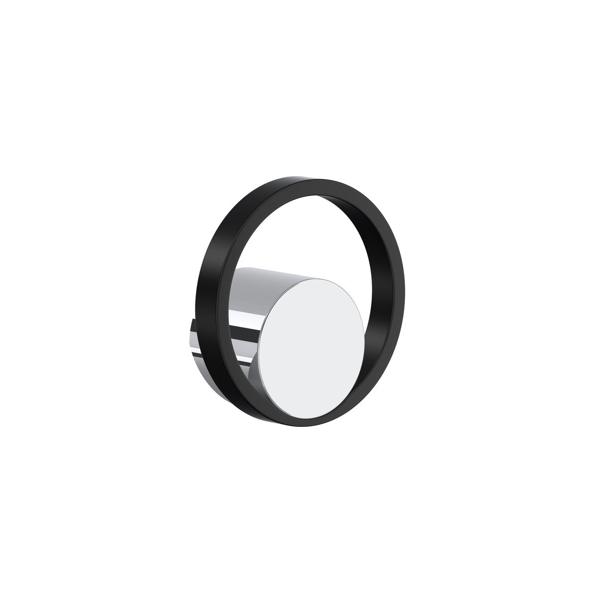 polished chrome/matte black faucet handle