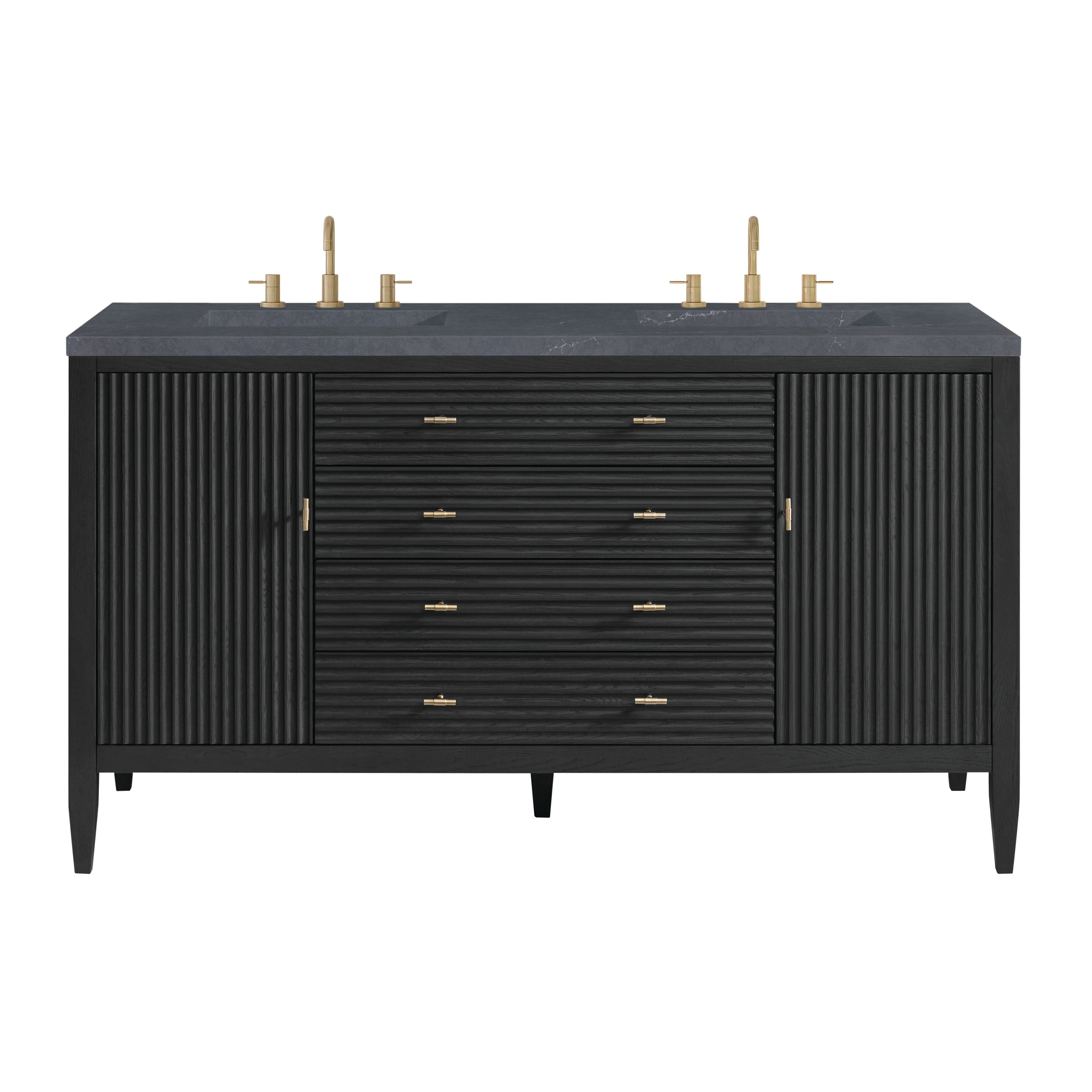 James Martin Vanities Myrrin 60" Double Vanity - Carbon Oak