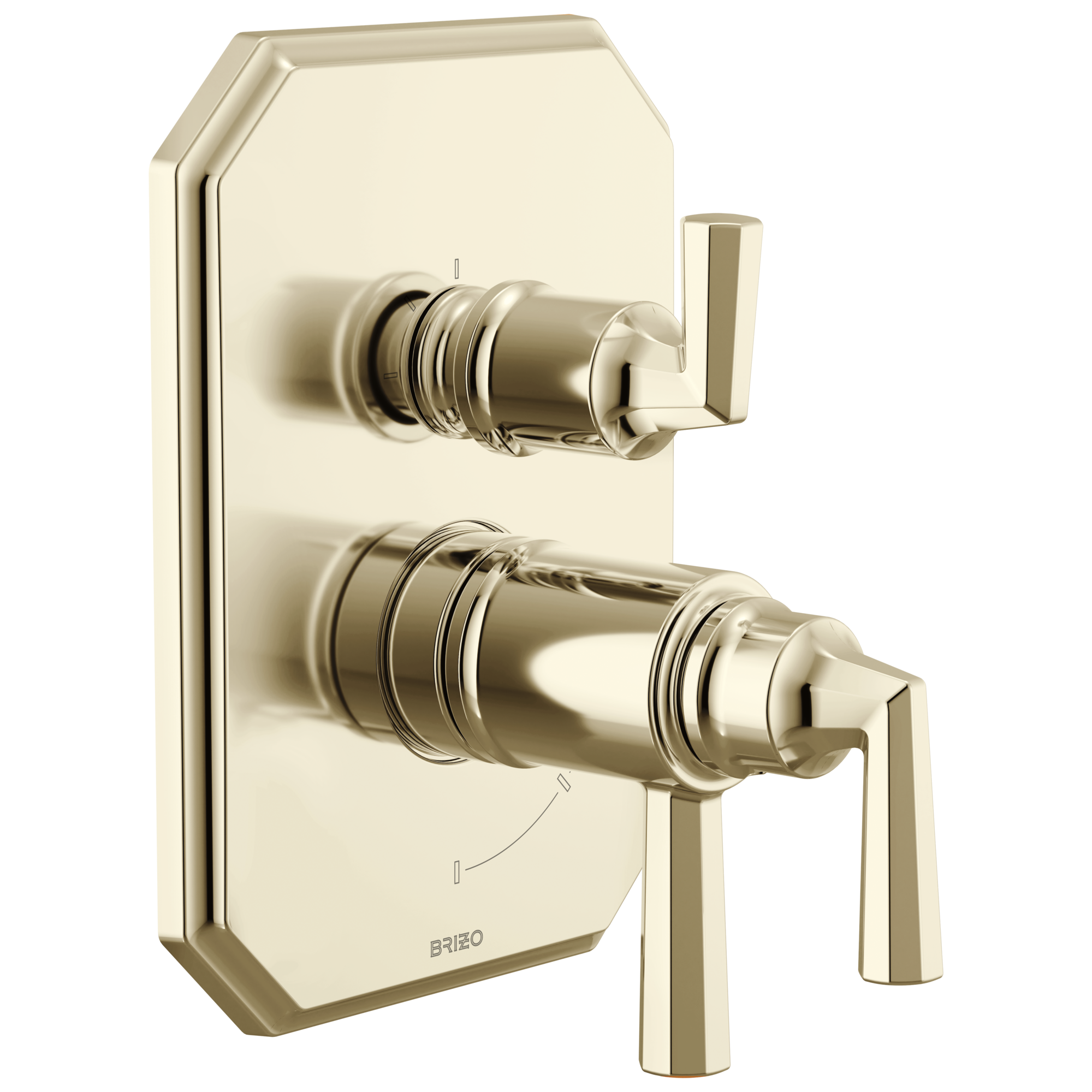 Brizo Beauclere TempAssure Thermostatic Valve with Integrated 3-Function Diverter Trim