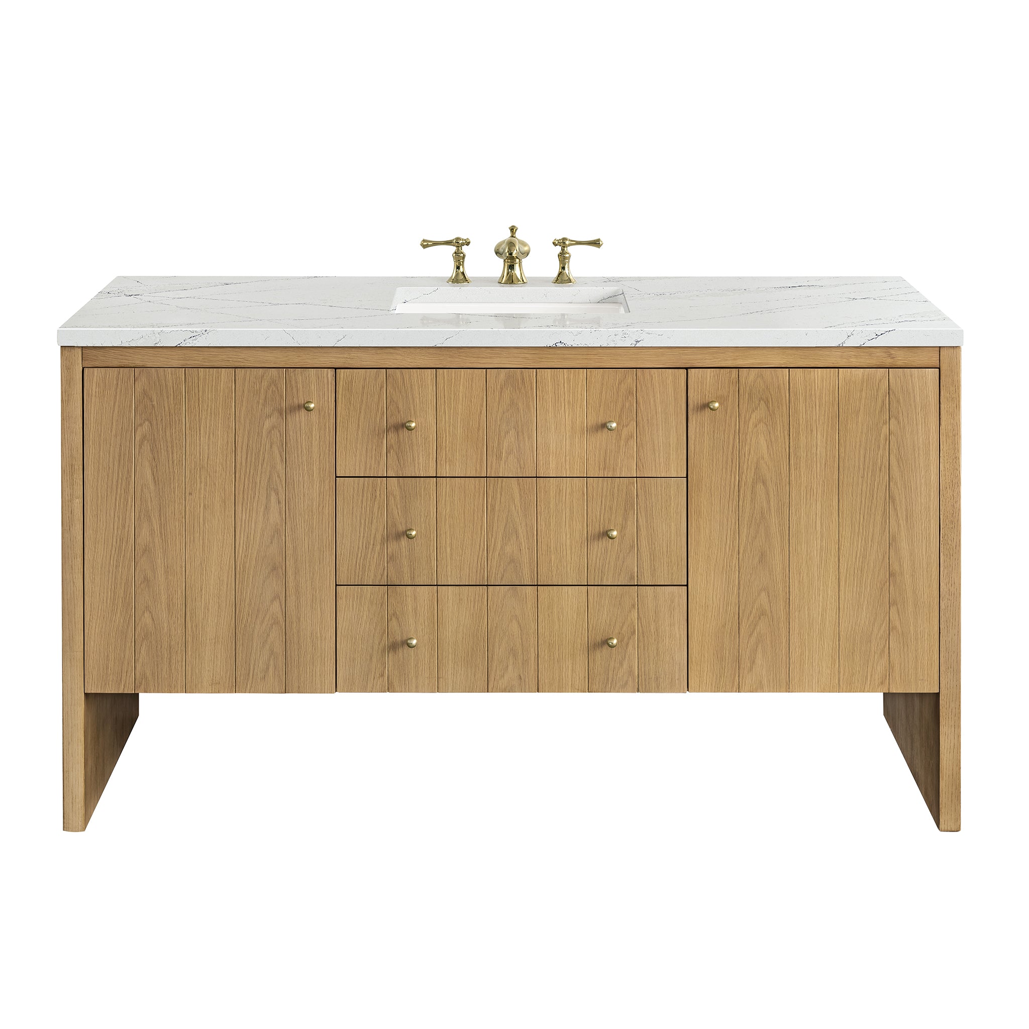 James Martin Vanities Hudson 60" Single Vanity - Light Natural Oak
