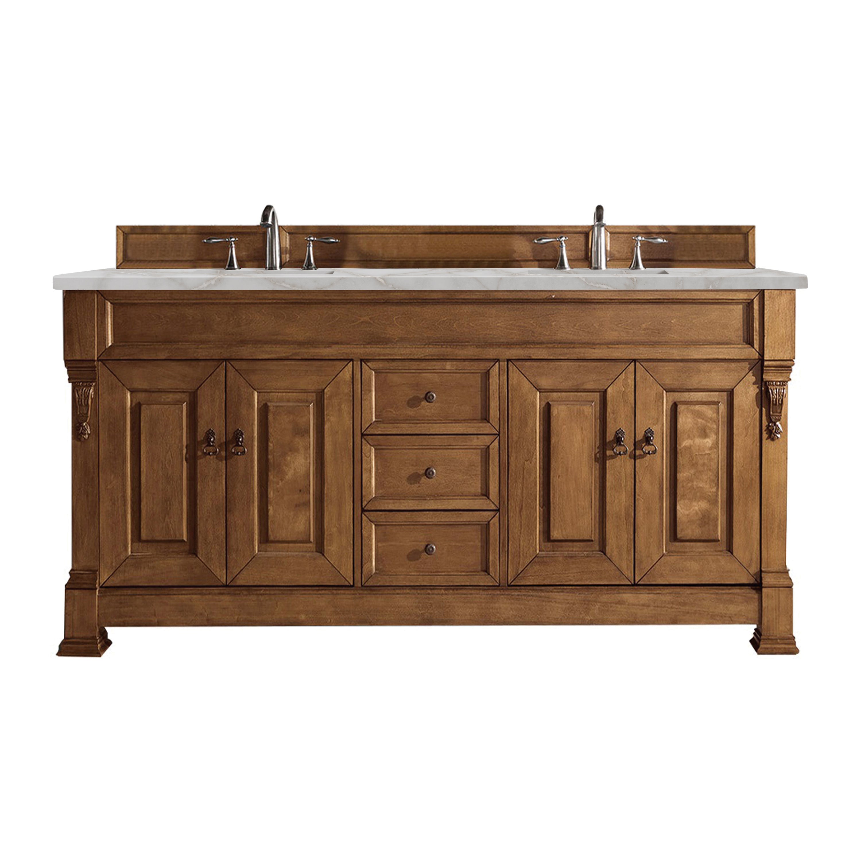 James Martin Vanities Brookfield 72" Double Vanity - Country Oak