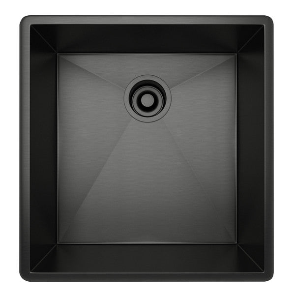 black stainless steel sink