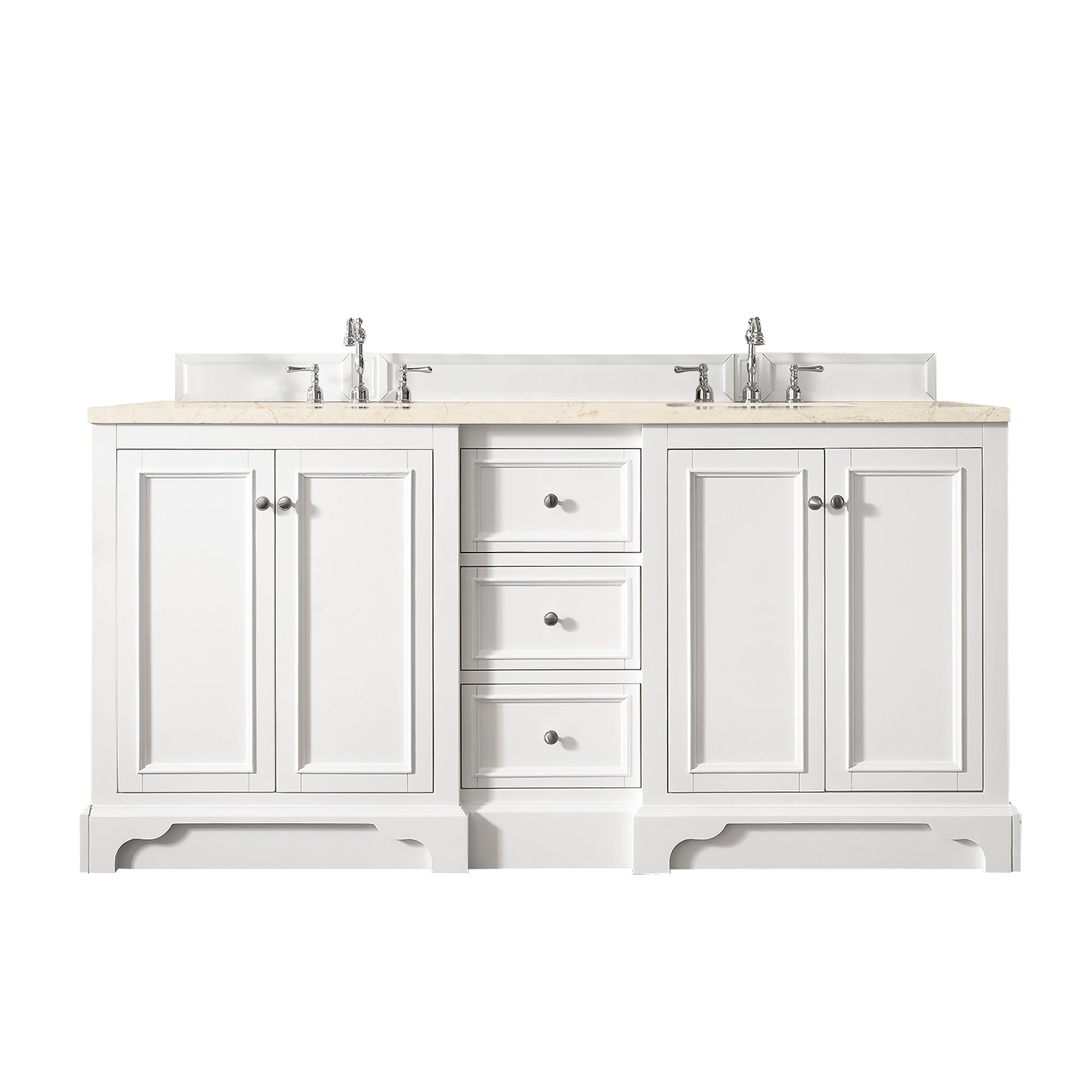 James Martin Vanities De Soto 72" Double Vanity - Bright White