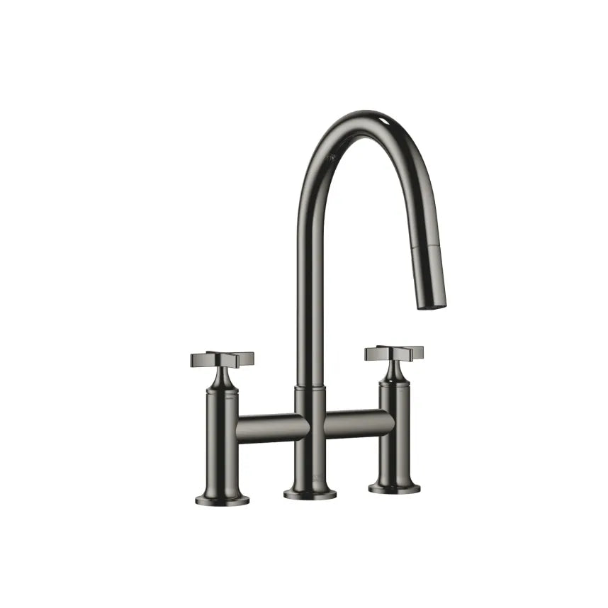 Dornbracht VAIA Three-Hole Bridge Mixer Pull-Down with Spray Function